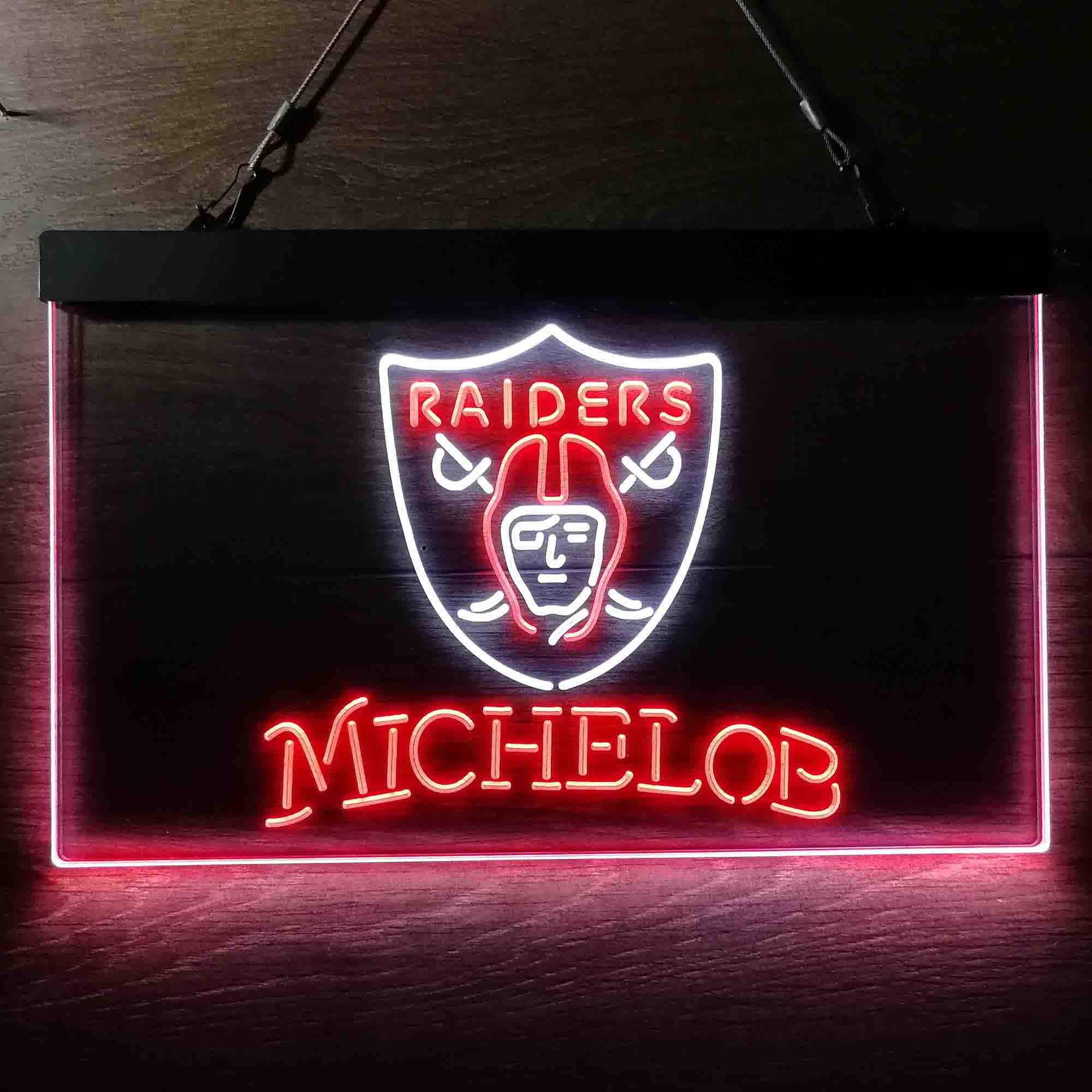 Michelob Bar Las Vegas Raiders Led Light Sign