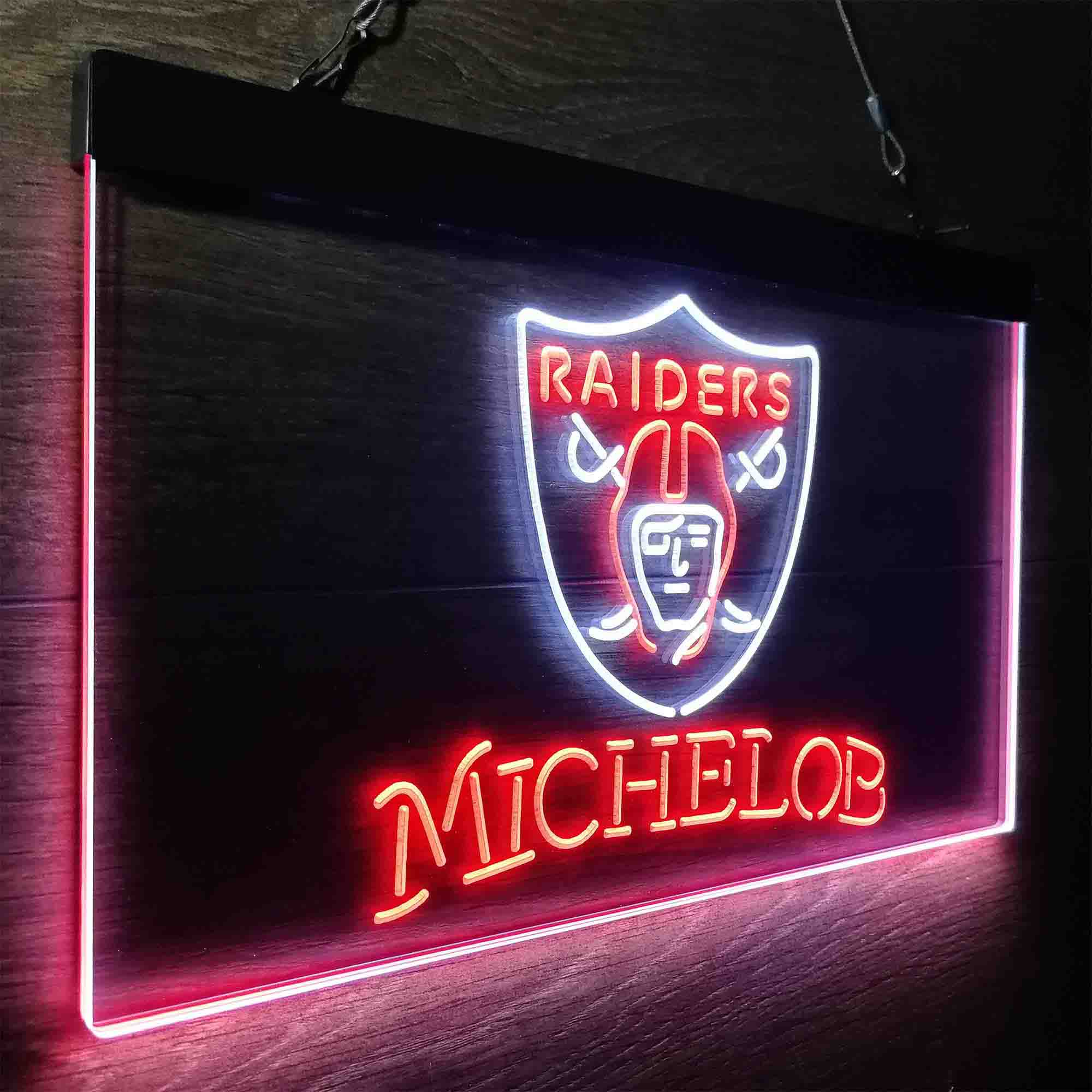 Michelob Bar Las Vegas Raiders Led Light Sign