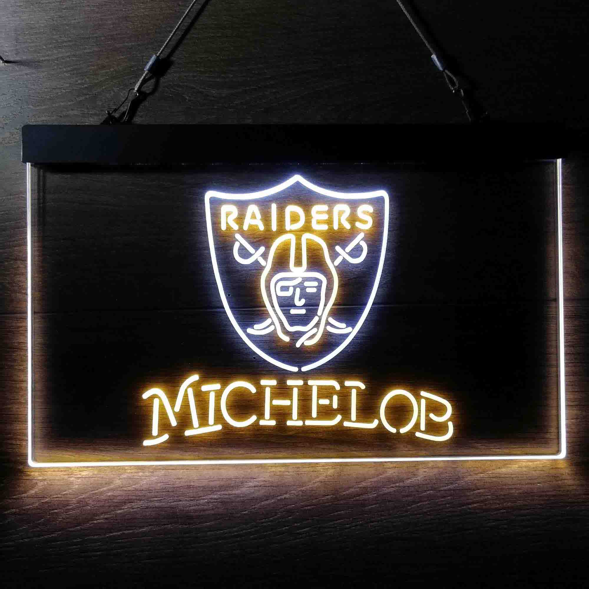 Michelob Bar Las Vegas Raiders Led Light Sign