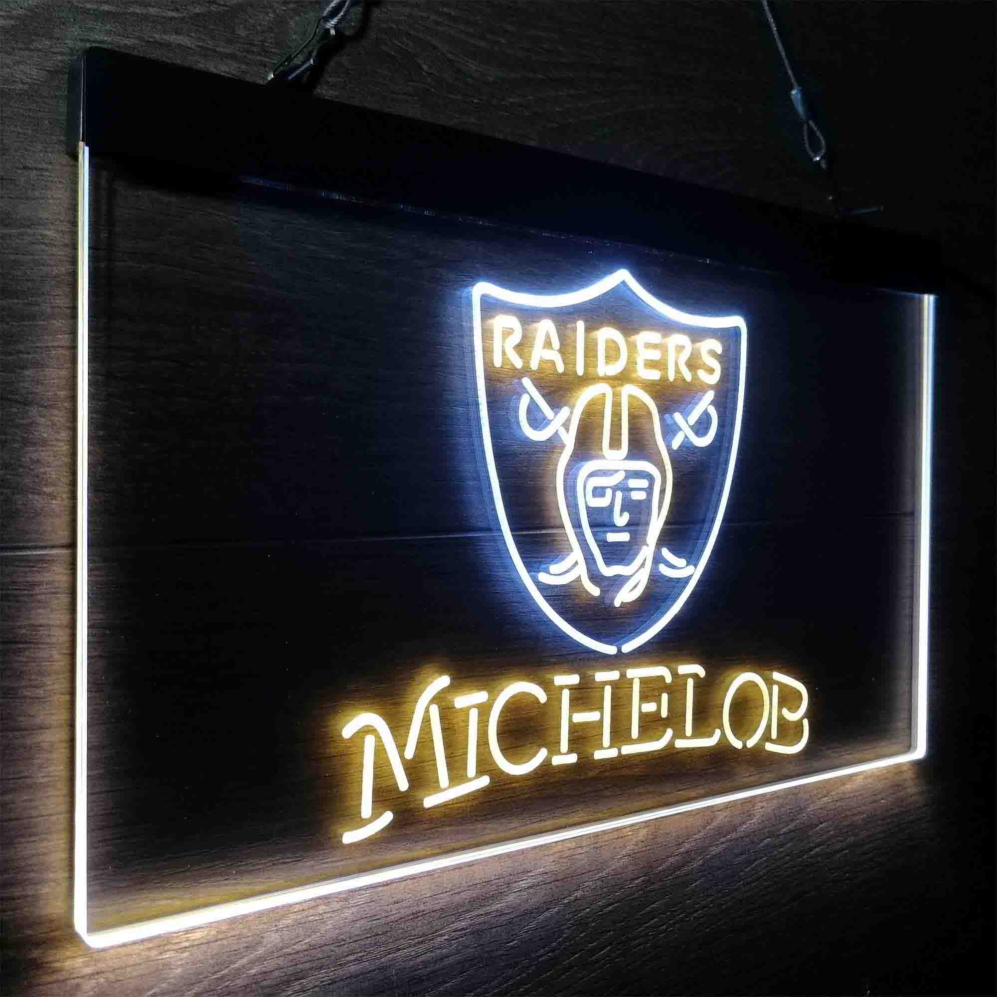 Michelob Bar Las Vegas Raiders Led Light Sign