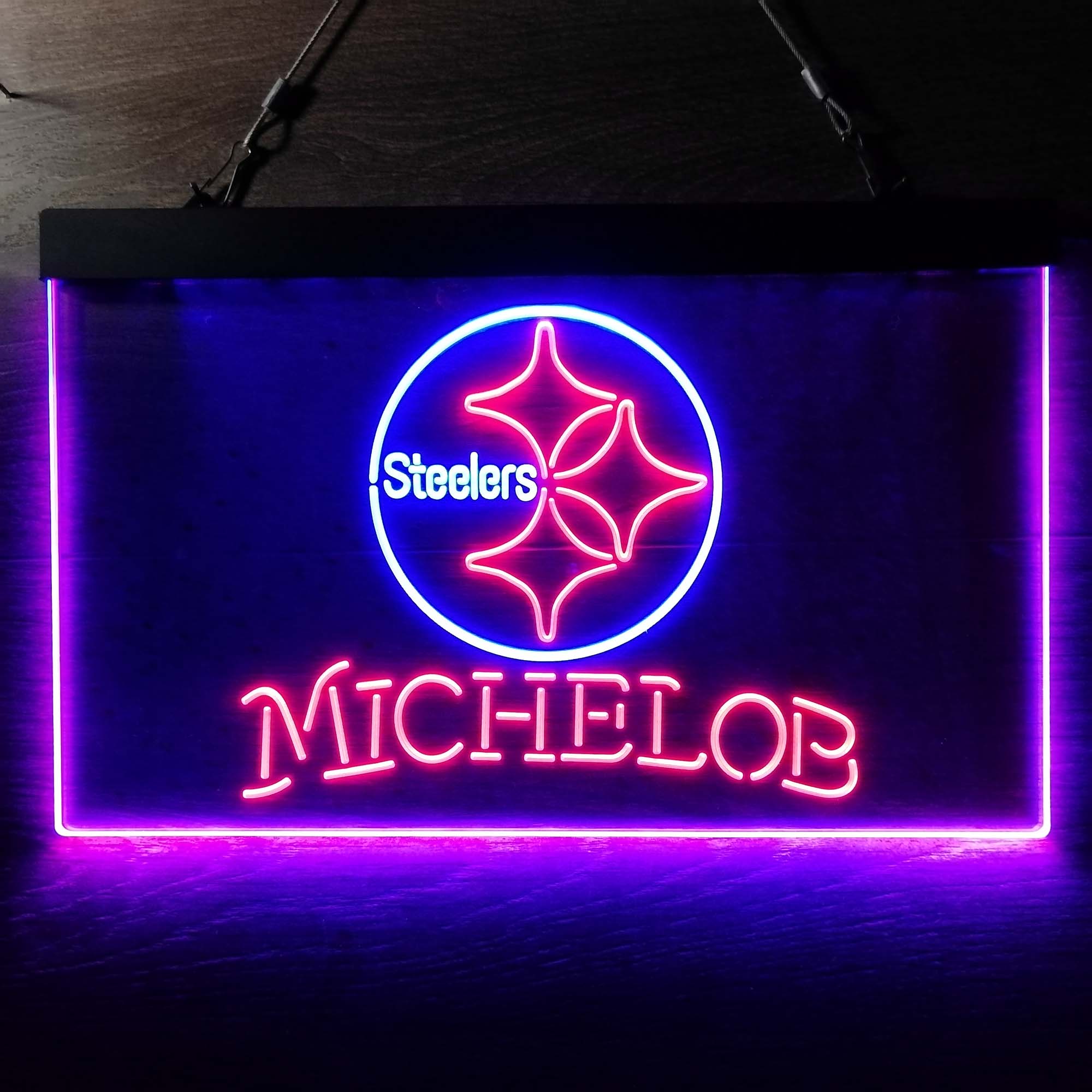 Michelob Bar Pittsburgh Steelers Est. 1933 Neon-Like LED Light Sign