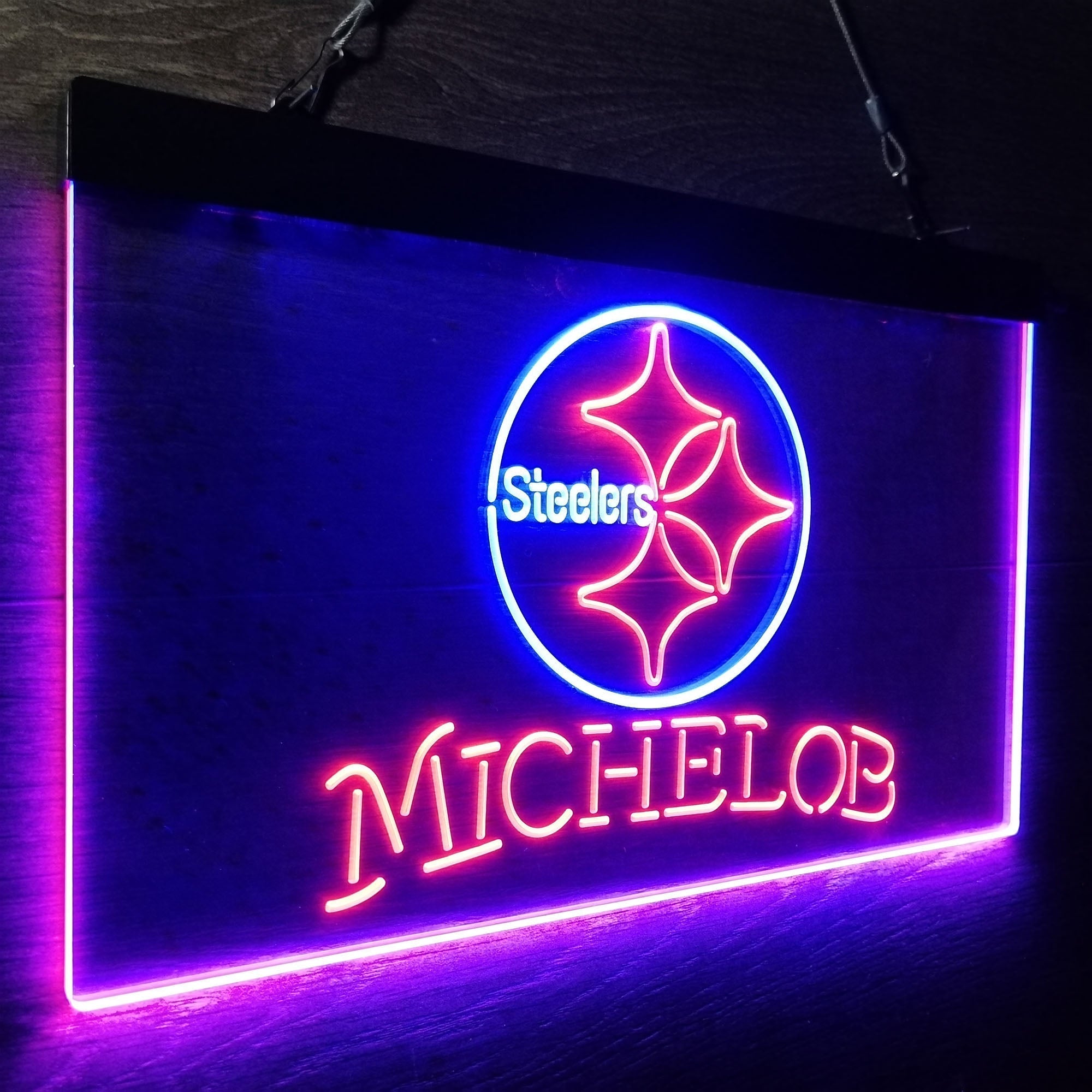 Michelob Bar Pittsburgh Steelers Est. 1933 Neon-Like LED Light Sign