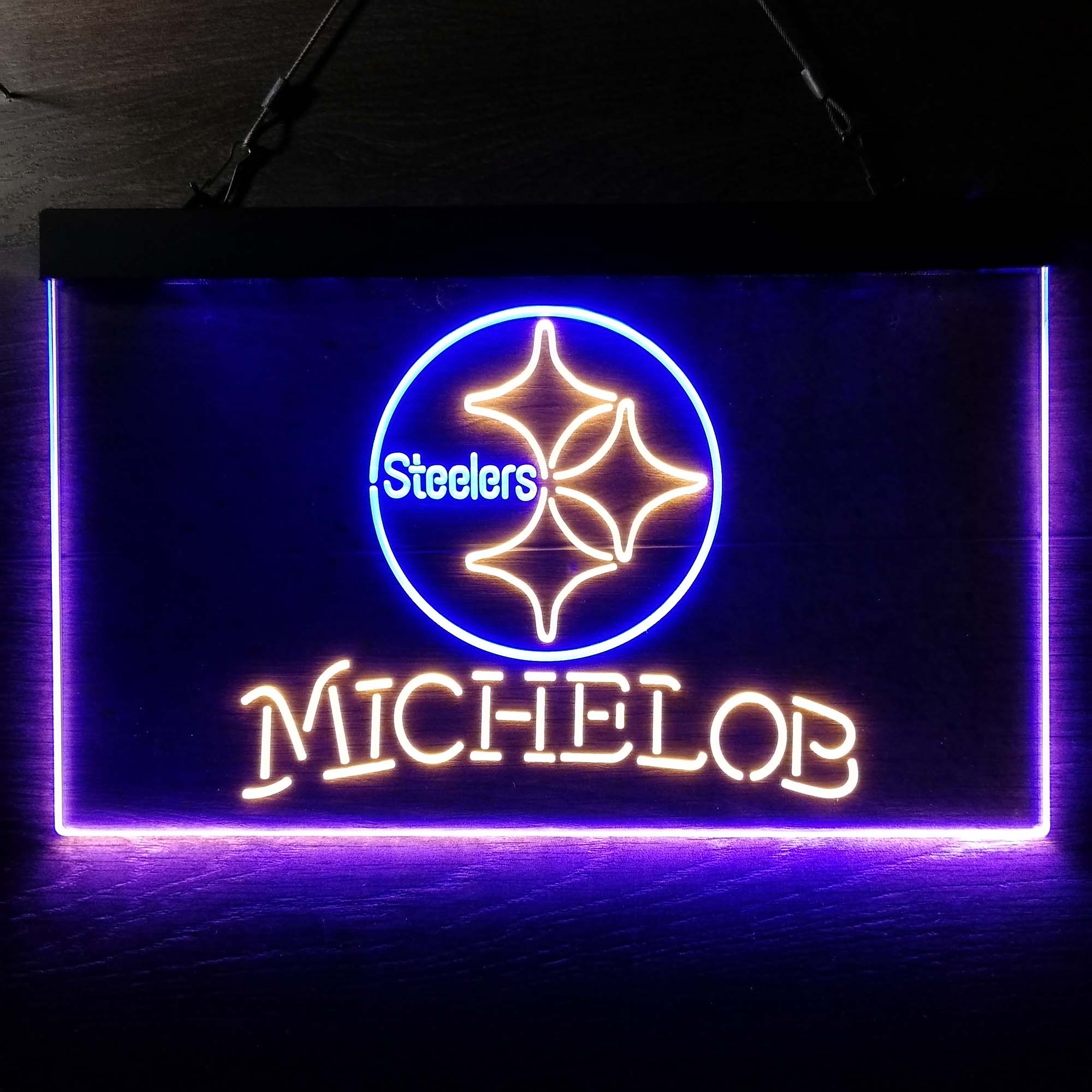 Michelob Bar Pittsburgh Steelers Est. 1933 Neon-Like LED Light Sign