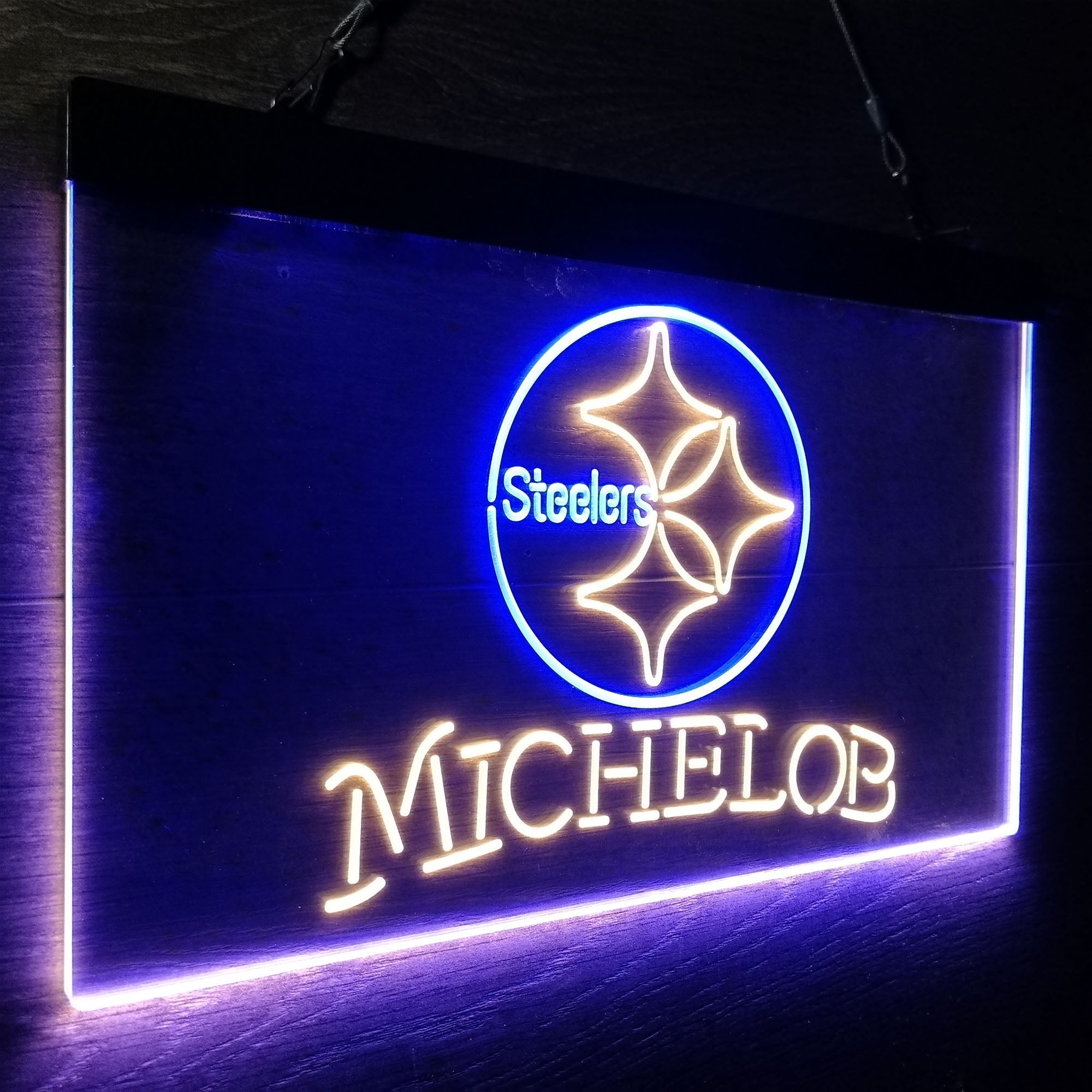 Michelob Bar Pittsburgh Steelers Est. 1933 Neon-Like LED Light Sign