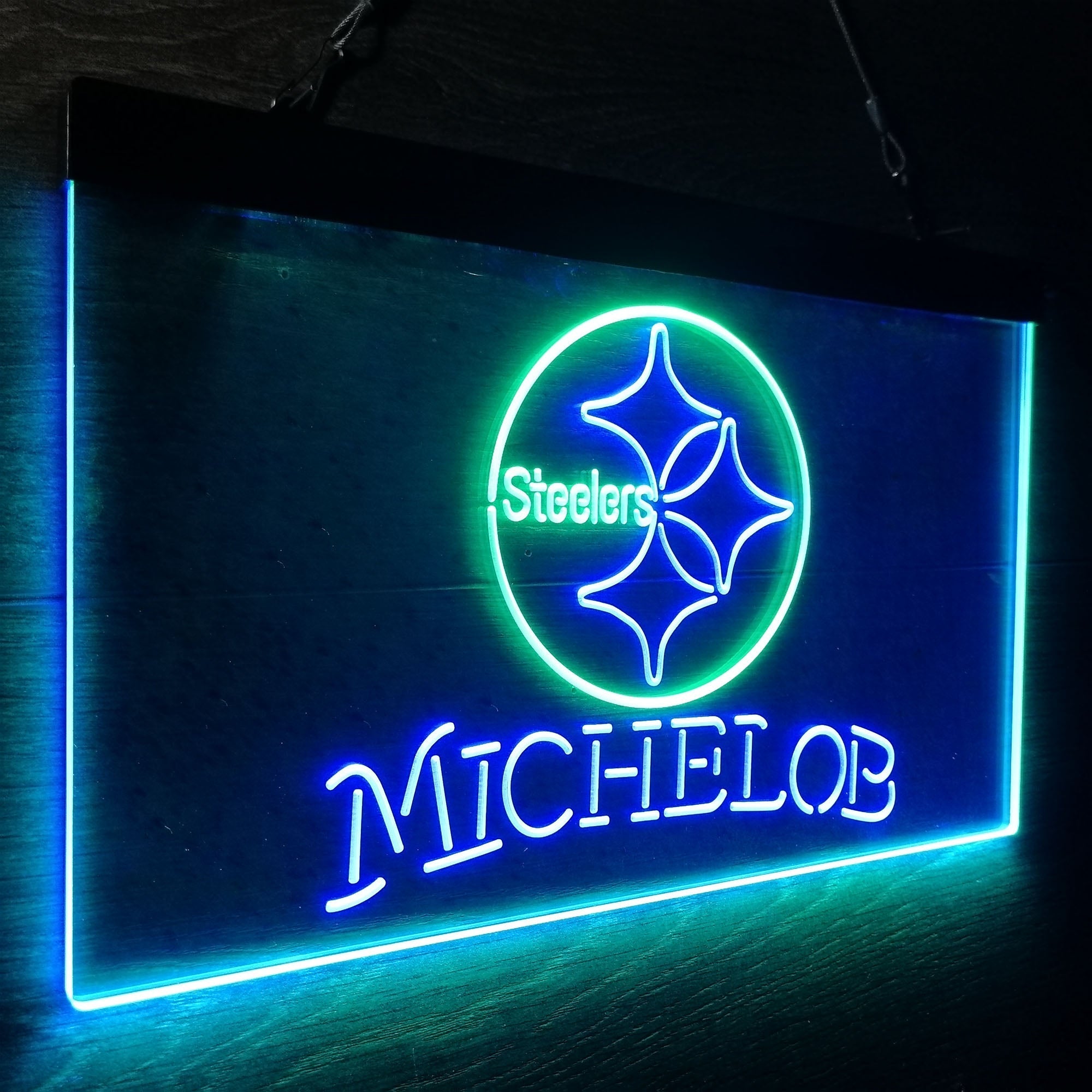 Michelob Bar Pittsburgh Steelers Est. 1933 Neon-Like LED Light Sign