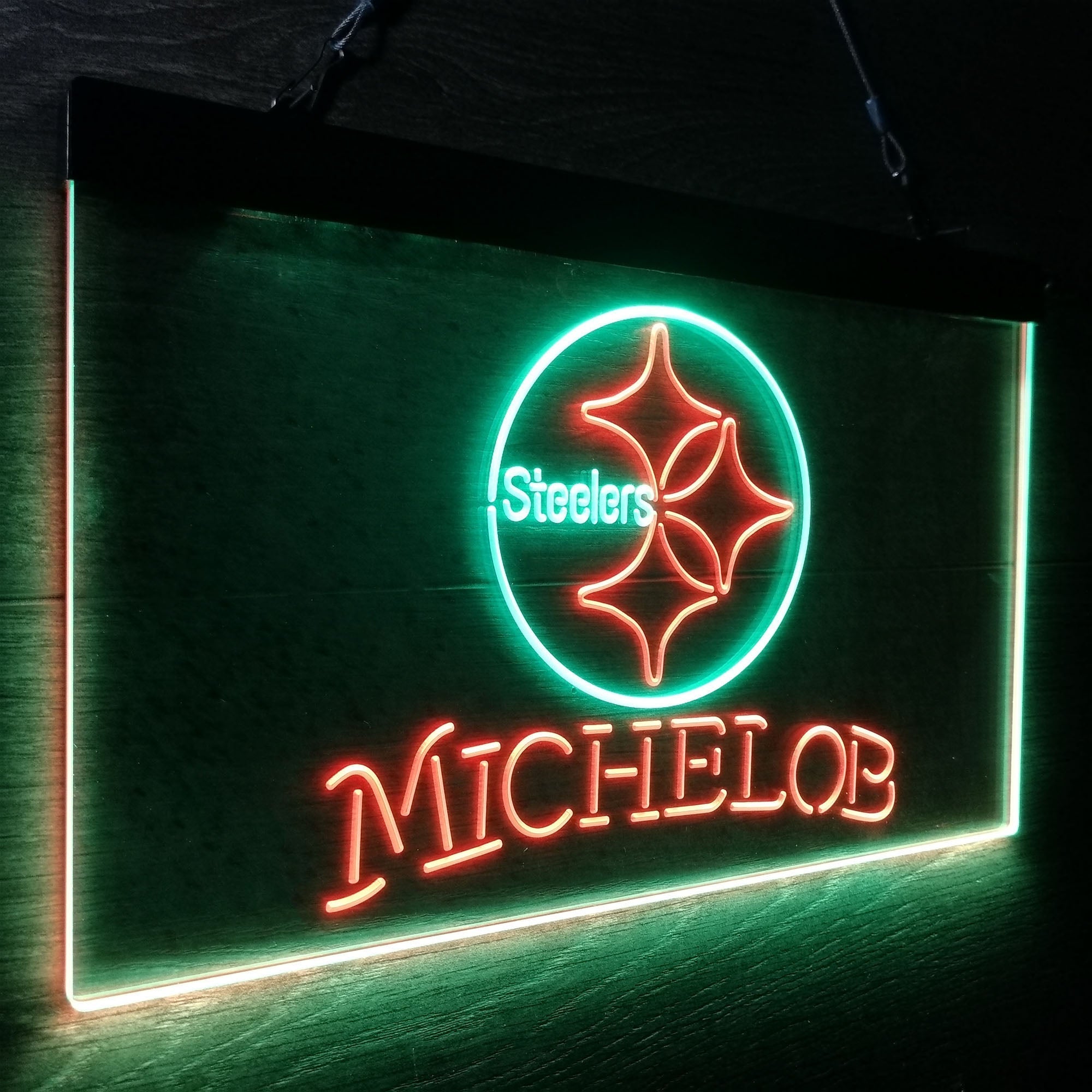 Michelob Bar Pittsburgh Steelers Est. 1933 Neon-Like LED Light Sign