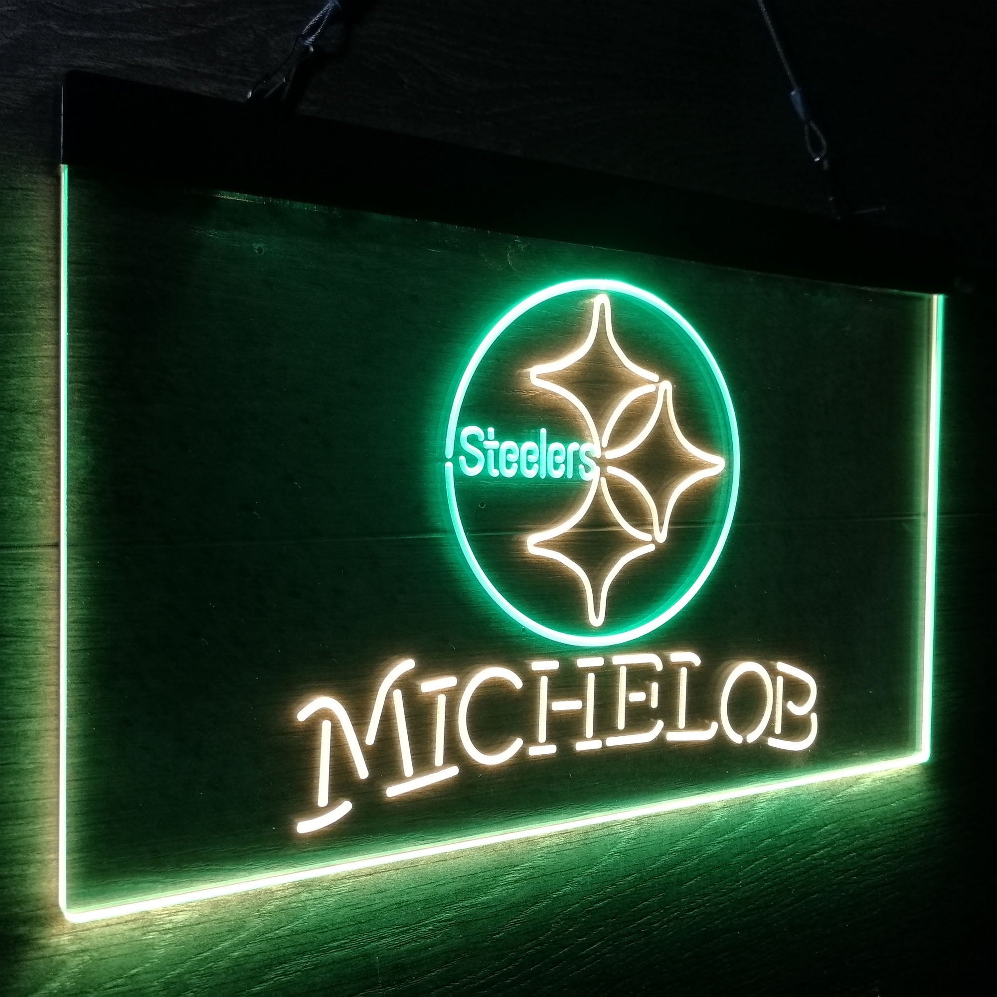 Michelob Bar Pittsburgh Steelers Est. 1933 Neon-Like LED Light Sign