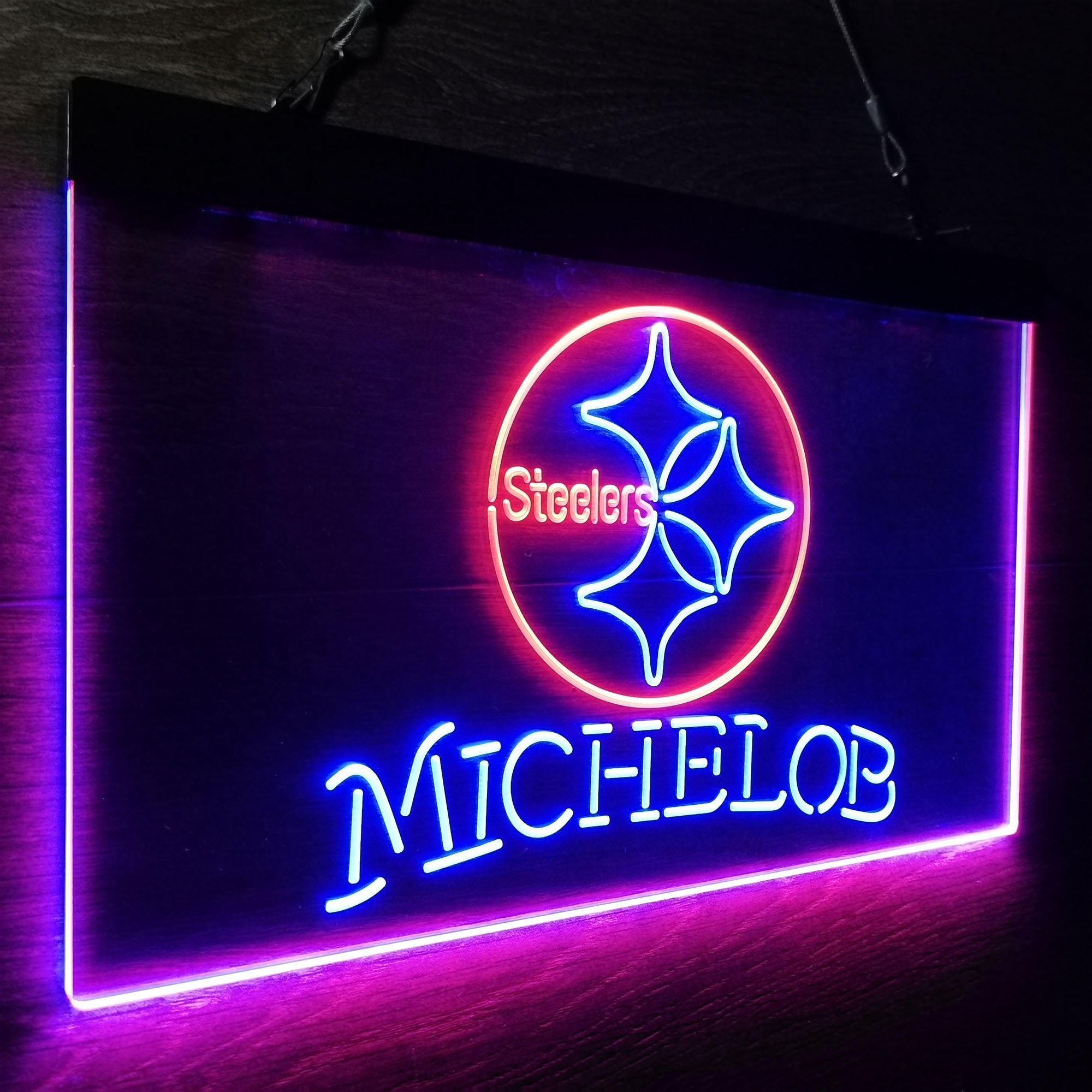 Michelob Bar Pittsburgh Steelers Est. 1933 Neon-Like LED Light Sign