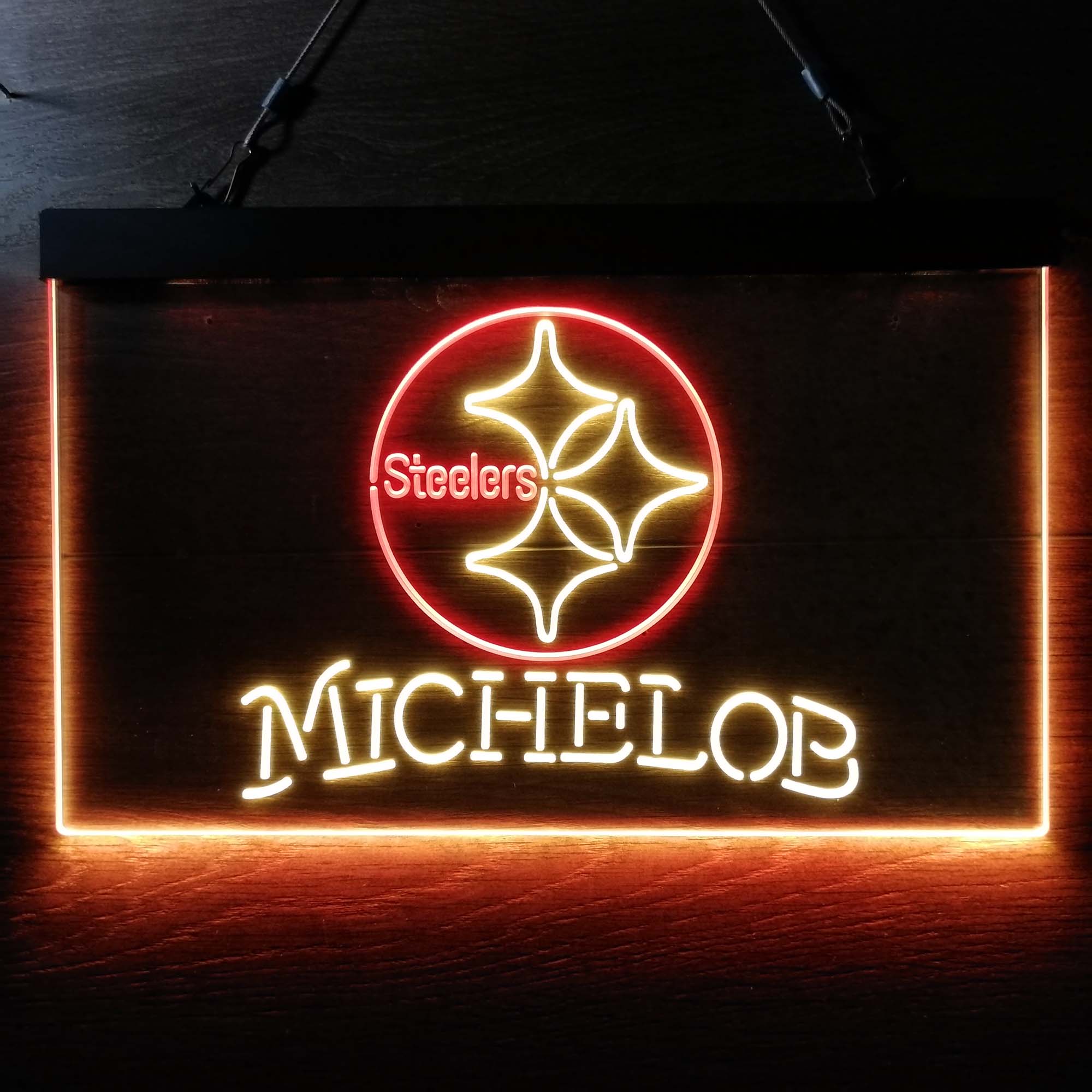 Michelob Bar Pittsburgh Steelers Est. 1933 Neon-Like LED Light Sign