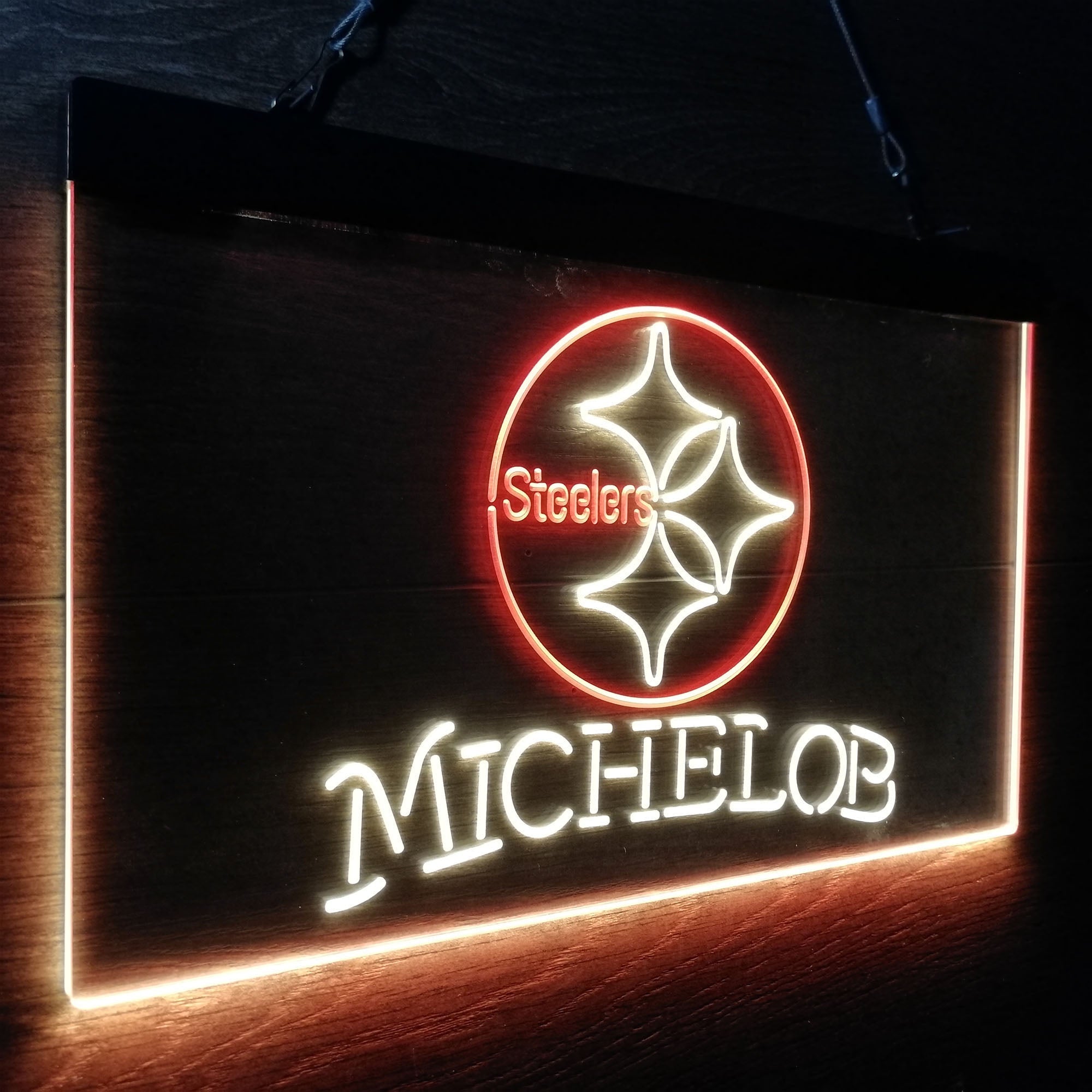 Michelob Bar Pittsburgh Steelers Est. 1933 Neon-Like LED Light Sign