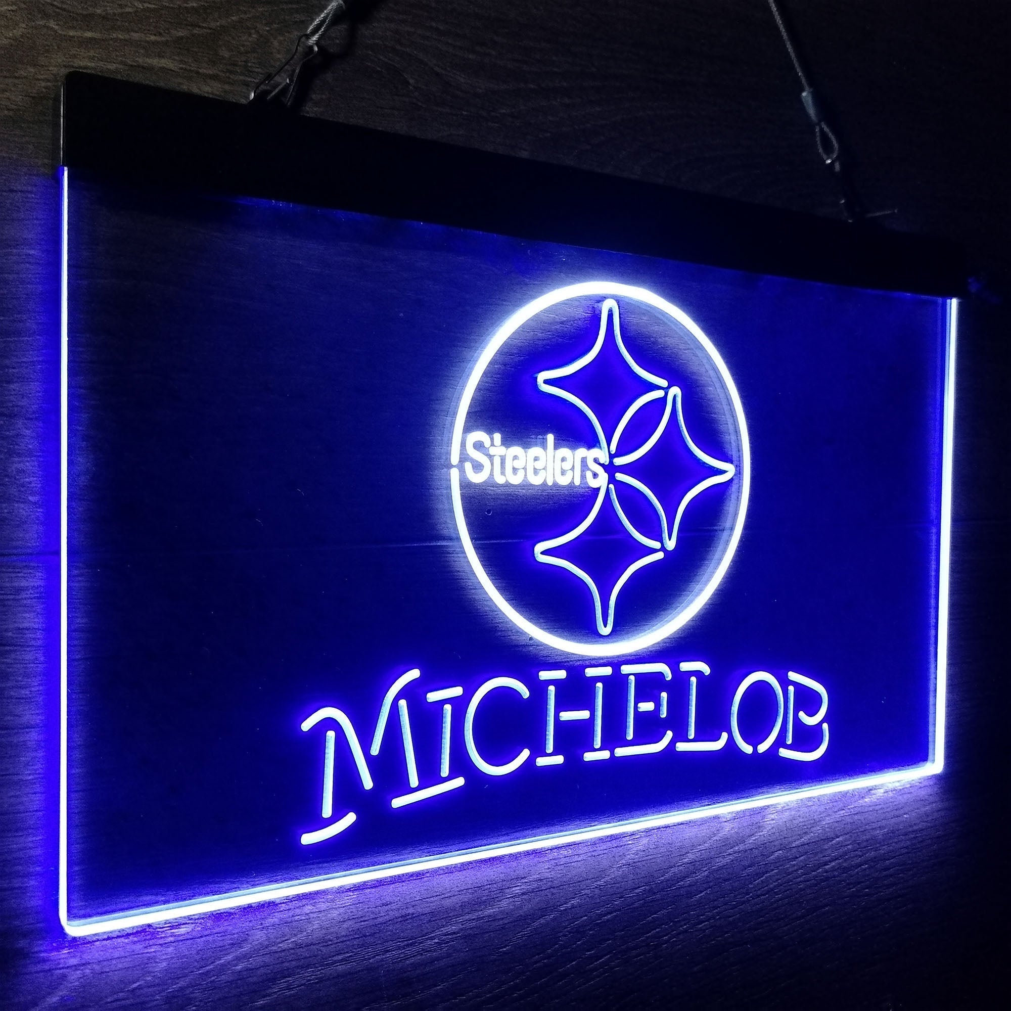 Michelob Bar Pittsburgh Steelers Est. 1933 Neon-Like LED Light Sign