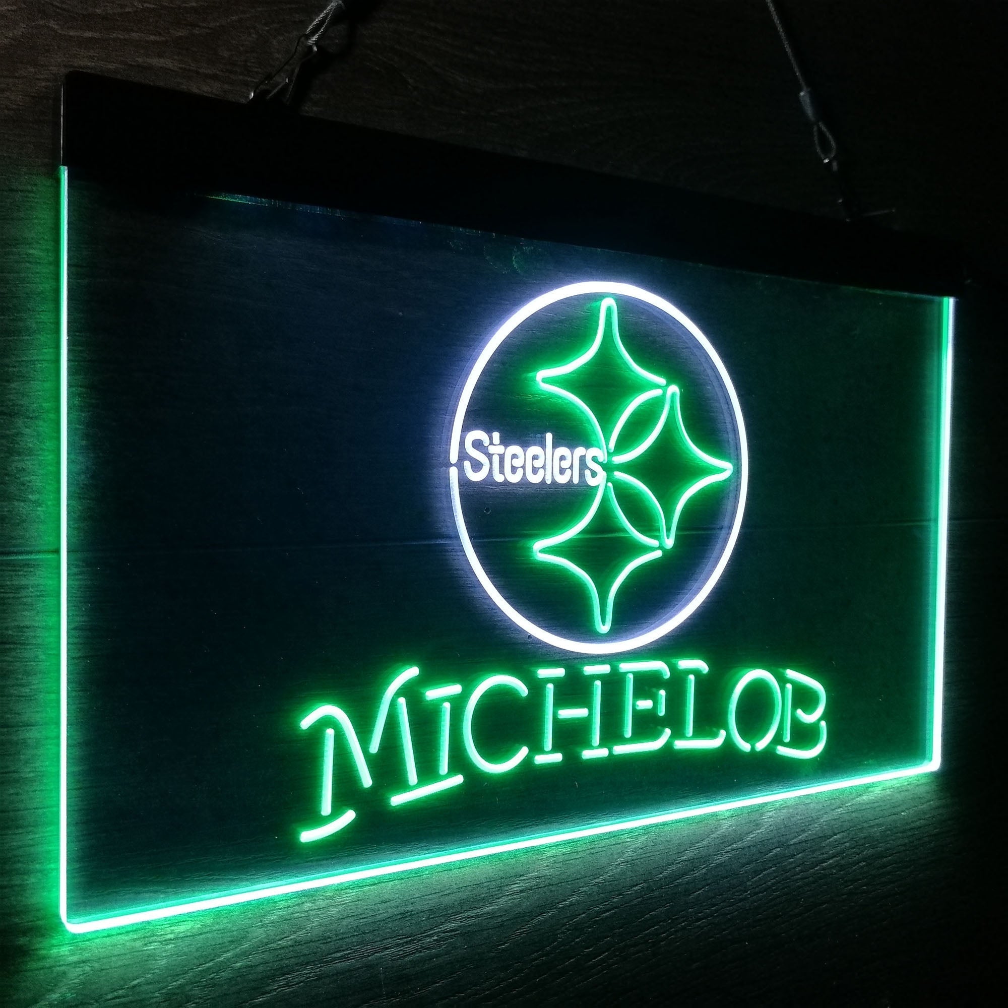 Michelob Bar Pittsburgh Steelers Est. 1933 Neon-Like LED Light Sign