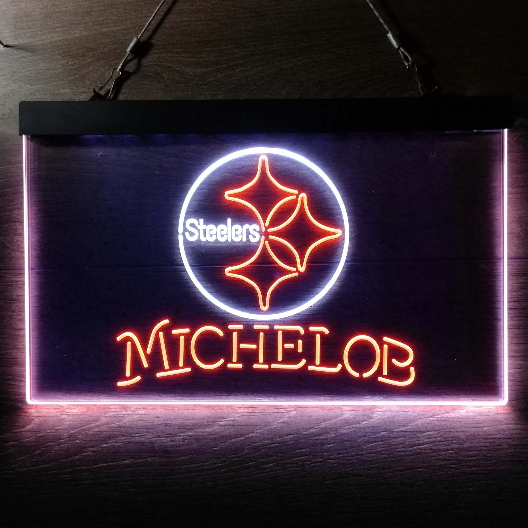 Michelob Bar Pittsburgh Steelers Est. 1933 Neon-Like LED Light Sign