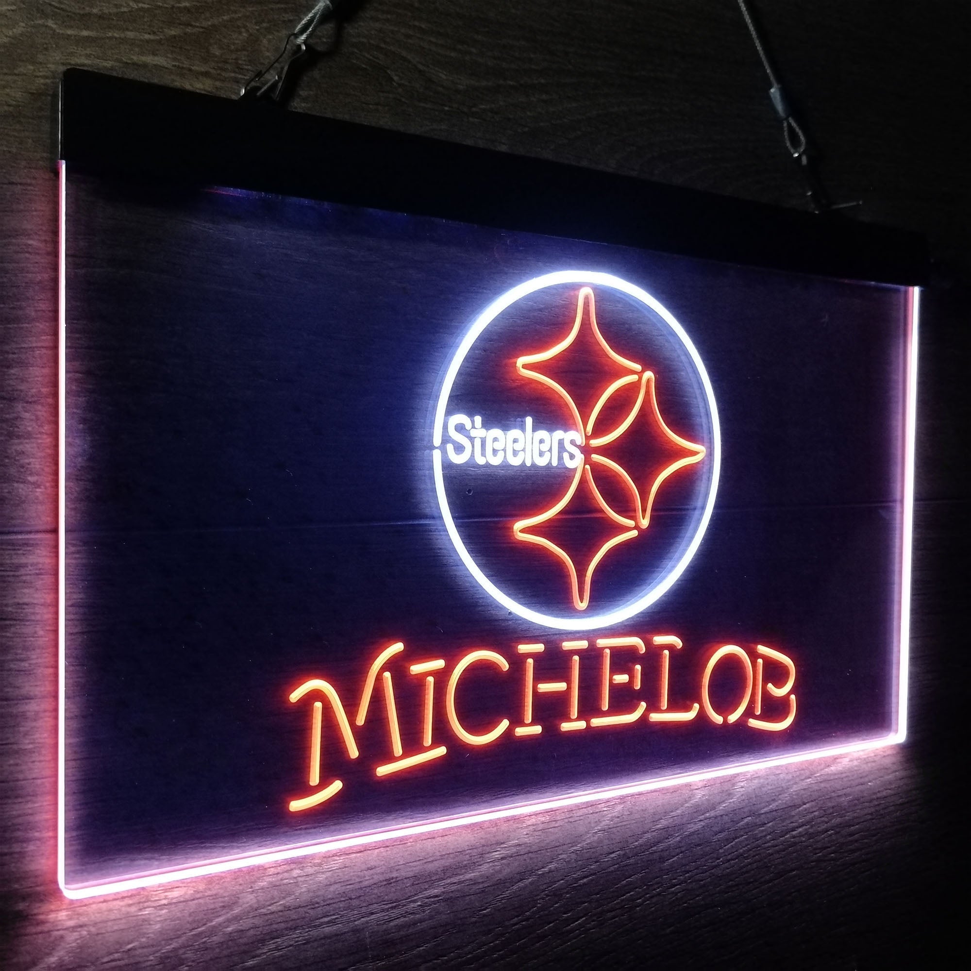 Michelob Bar Pittsburgh Steelers Est. 1933 Neon-Like LED Light Sign