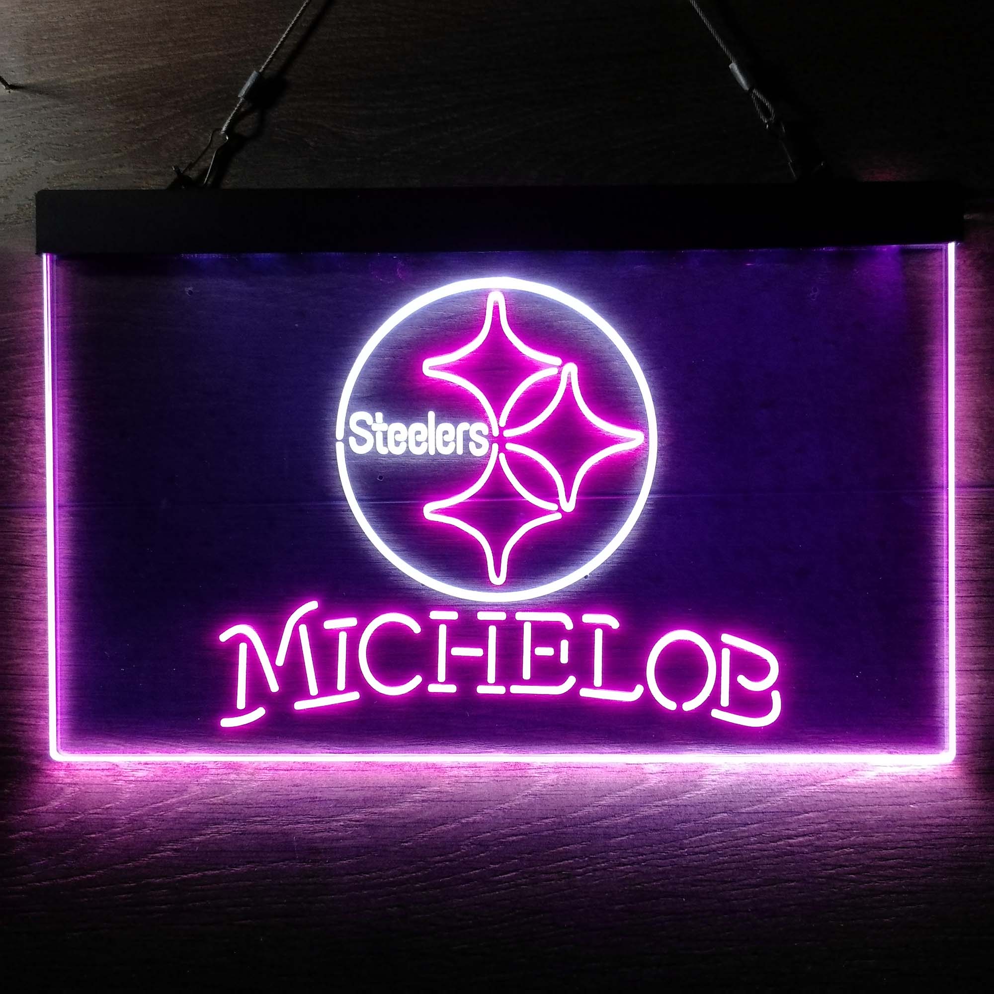 Michelob Bar Pittsburgh Steelers Est. 1933 Neon-Like LED Light Sign