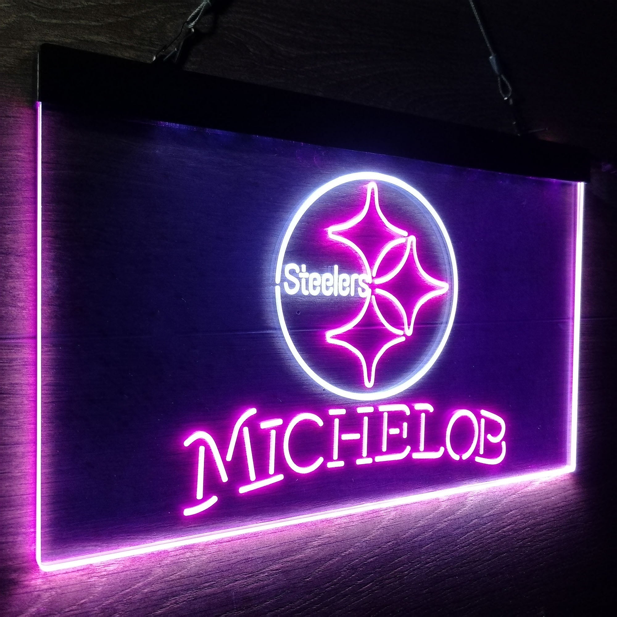 Michelob Bar Pittsburgh Steelers Est. 1933 Neon-Like LED Light Sign