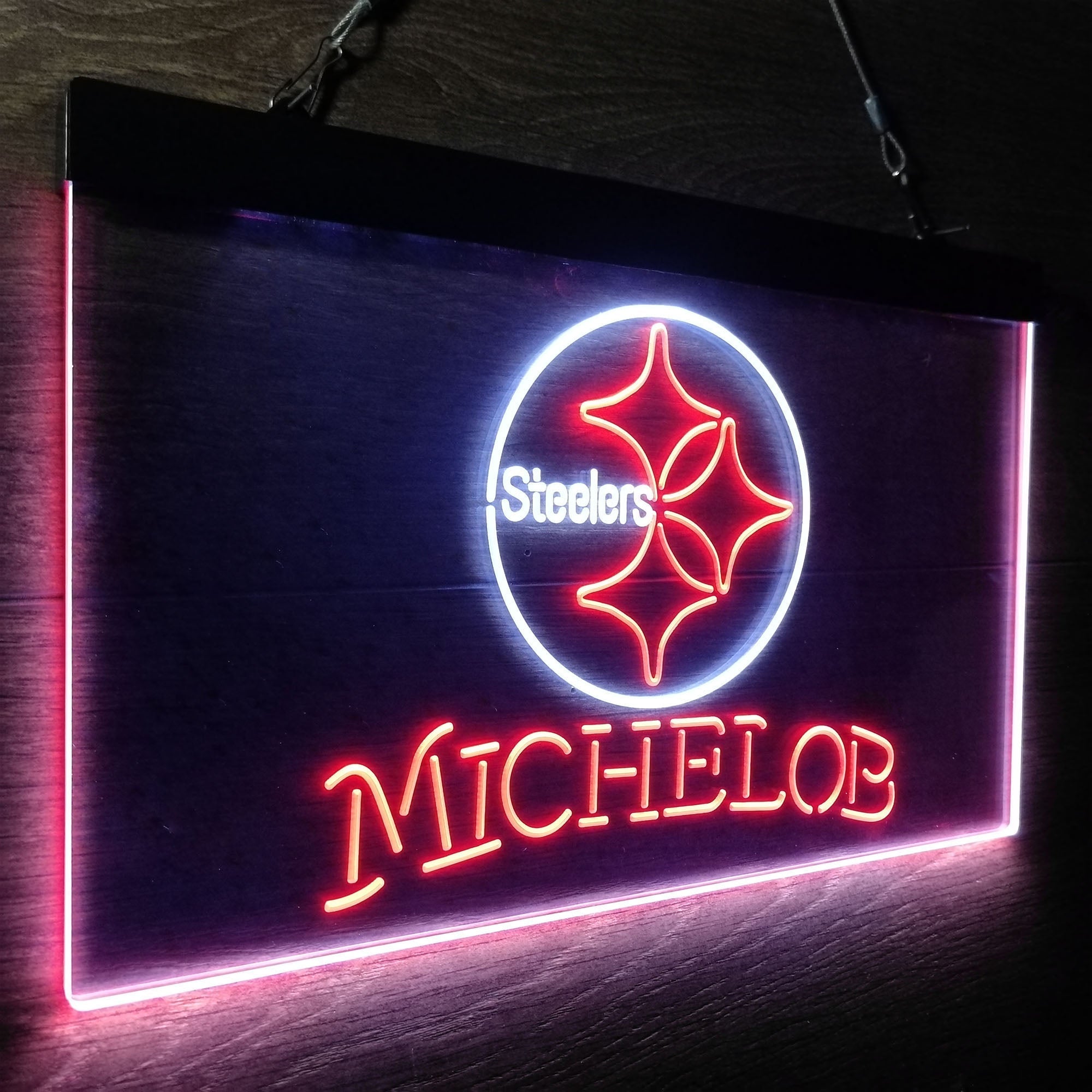 Michelob Bar Pittsburgh Steelers Est. 1933 Neon-Like LED Light Sign