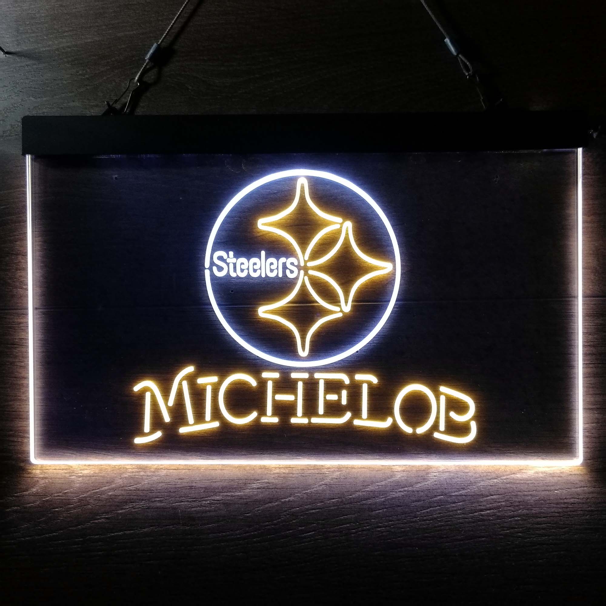 Michelob Bar Pittsburgh Steelers Est. 1933 Neon-Like LED Light Sign