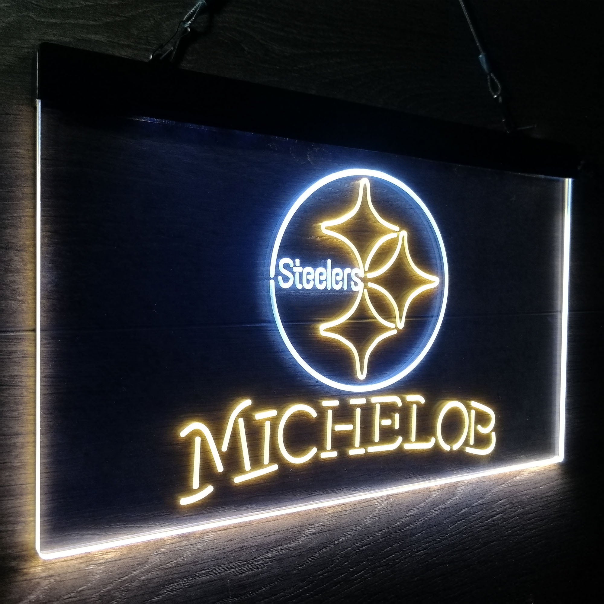 Michelob Bar Pittsburgh Steelers Est. 1933 Neon-Like LED Light Sign