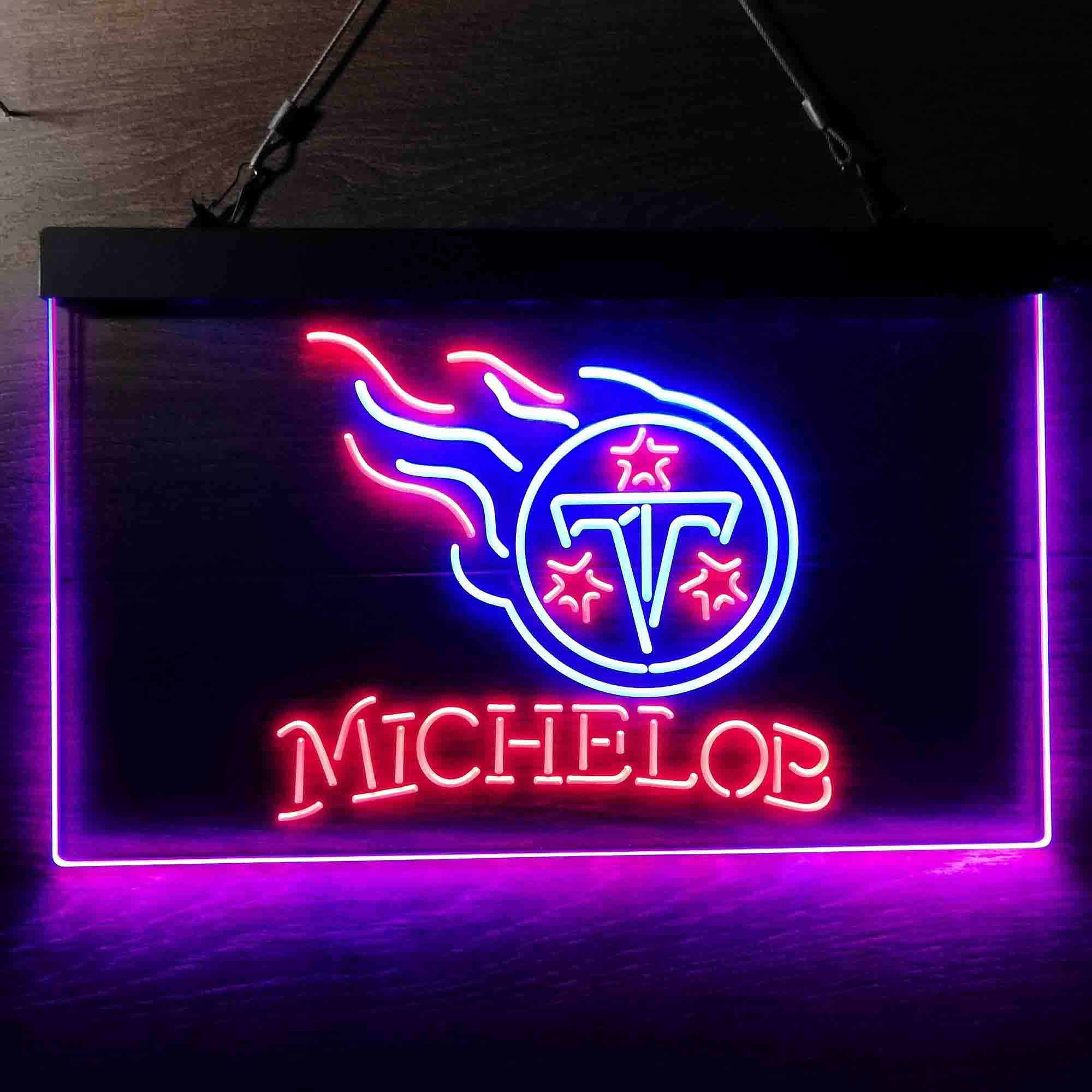 Michelob Bar Tennessee Titans Est. 1960 Neon-Like LED Sign