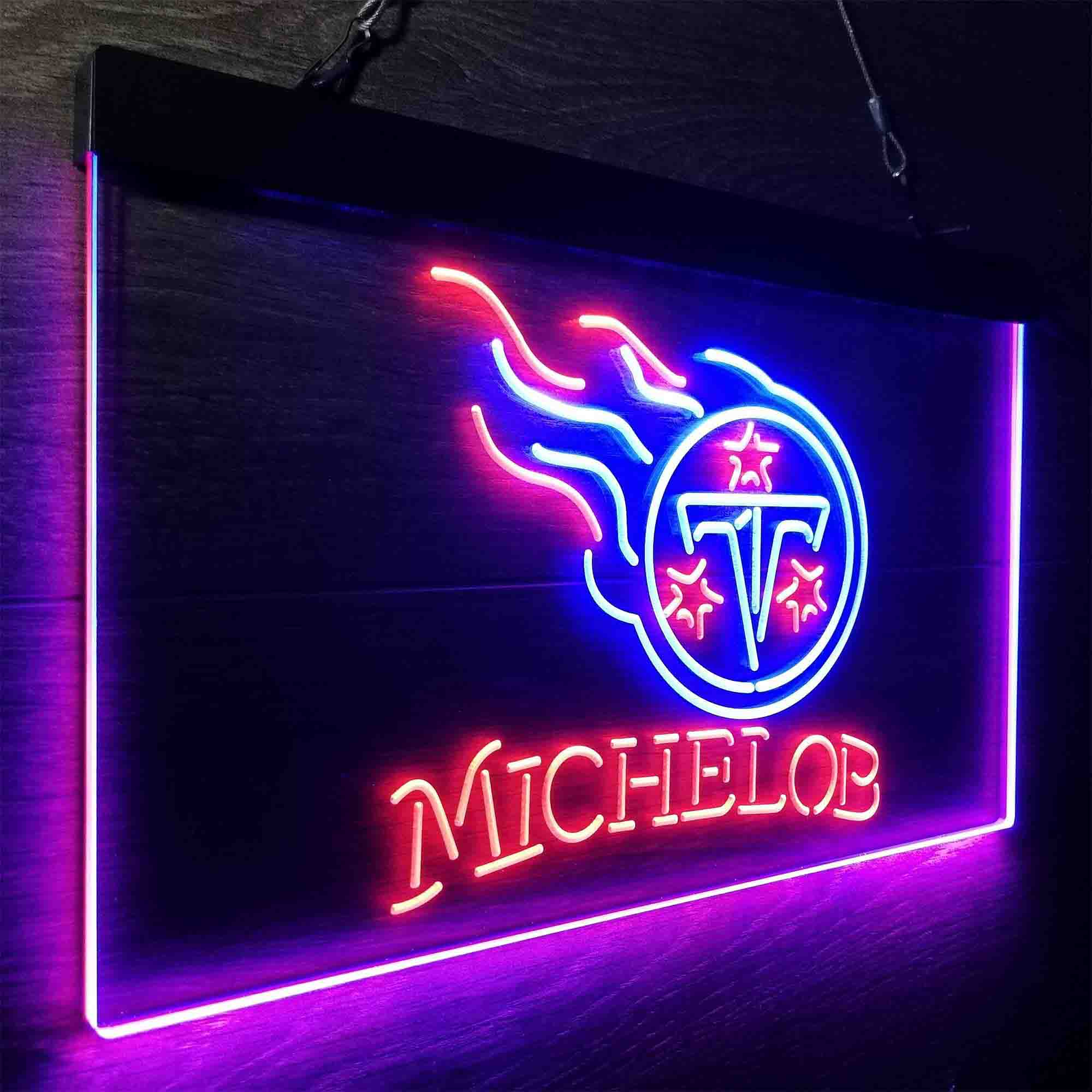 Michelob Bar Tennessee Titans Est. 1960 Neon-Like Led Light Sign