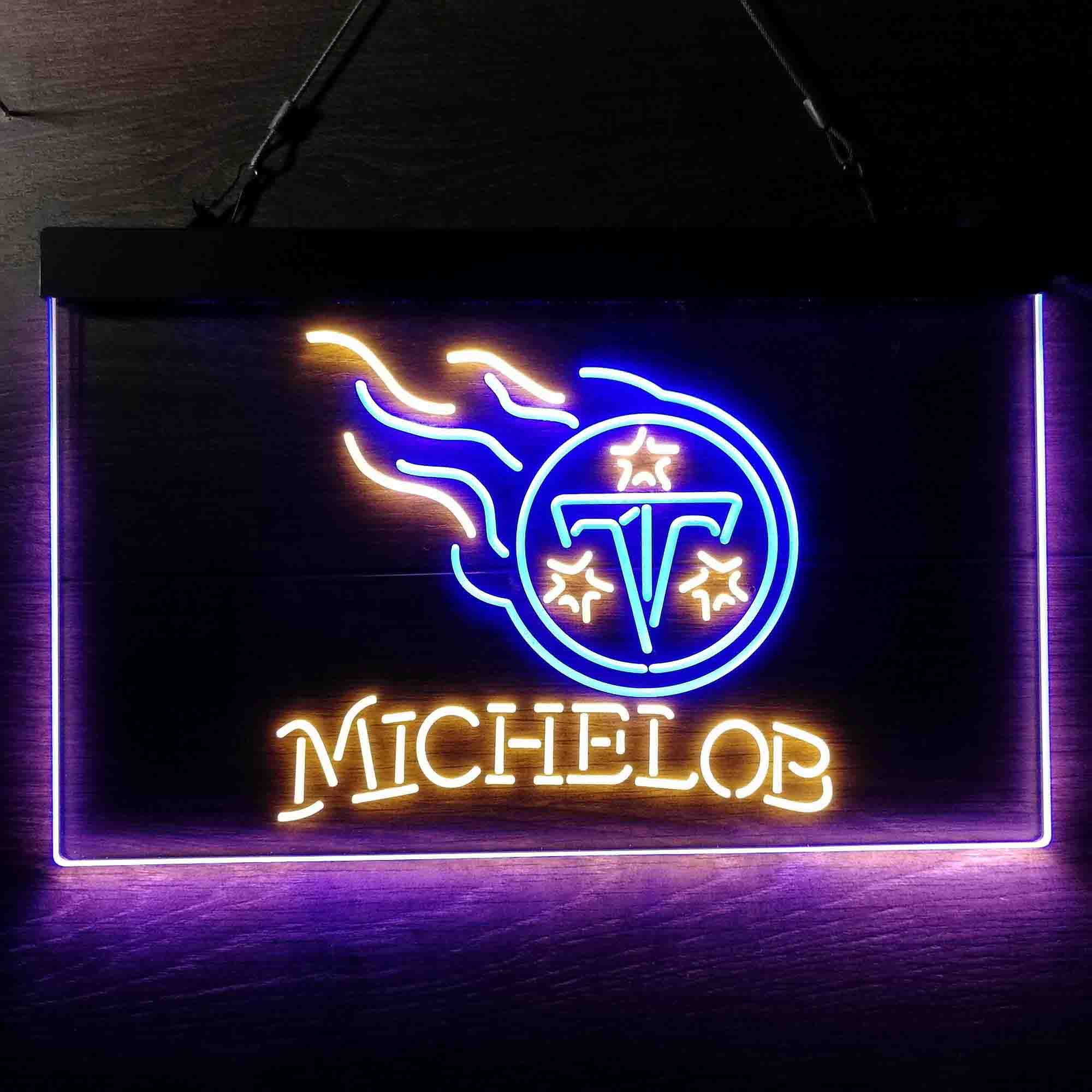 Michelob Bar Tennessee Titans Est. 1960 Neon-Like Led Light Sign