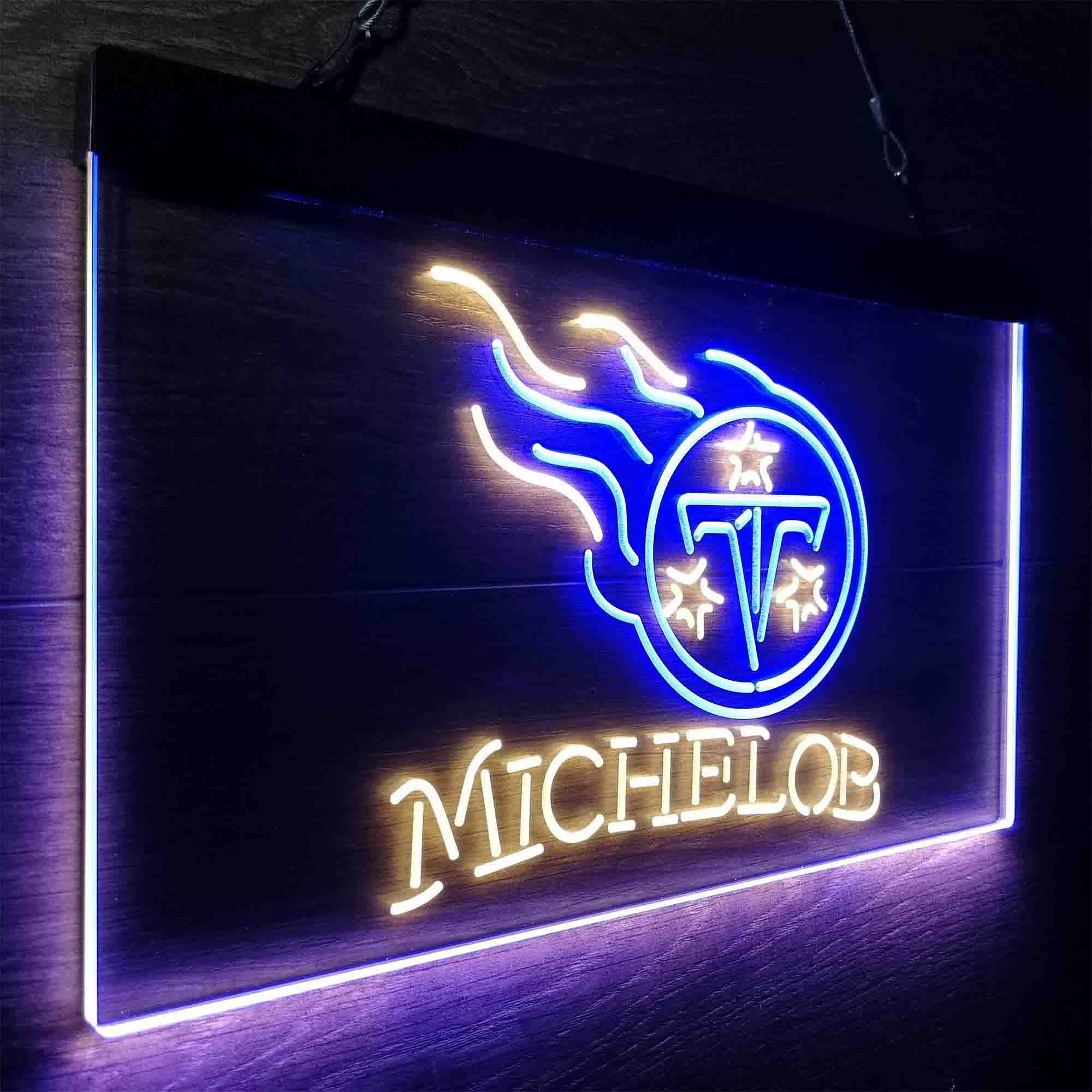 Michelob Bar Tennessee Titans Est. 1960 Neon-Like Led Light Sign