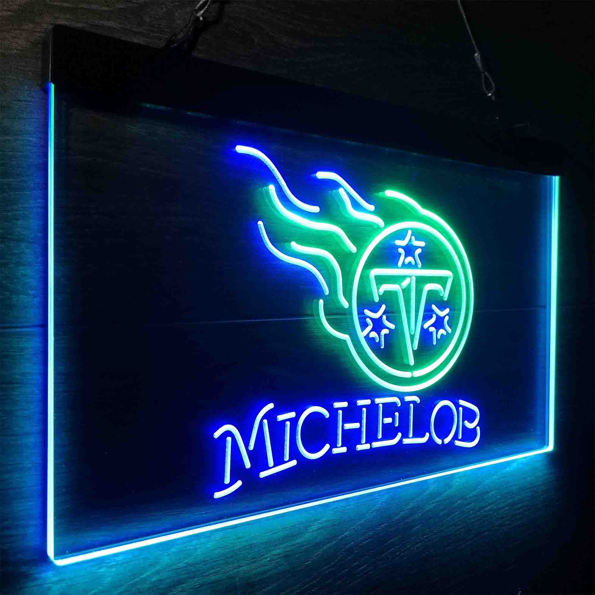 Michelob Bar Tennessee Titans Est. 1960 Neon-Like Led Light Sign