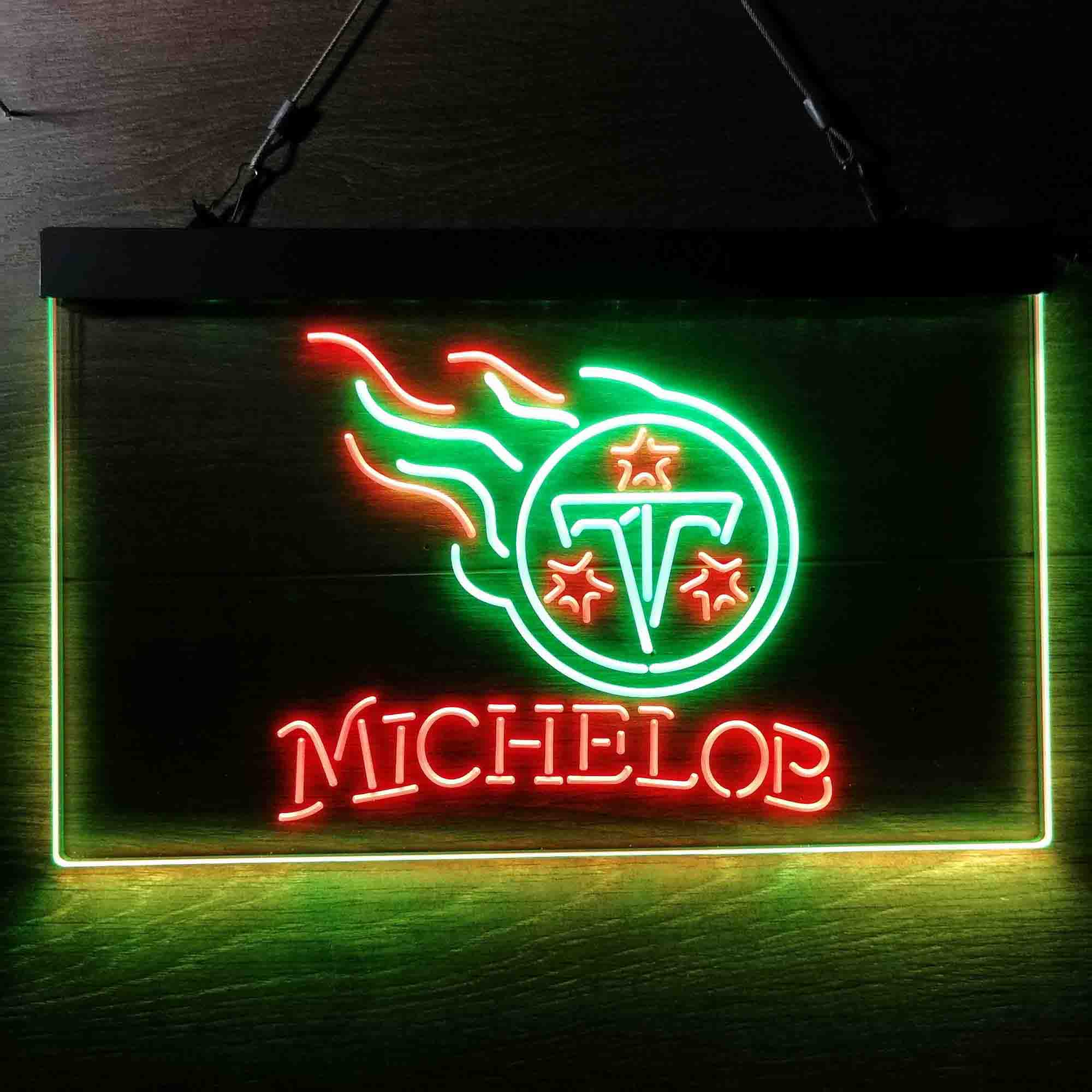 Michelob Bar Tennessee Titans Est. 1960 Neon-Like Led Light Sign