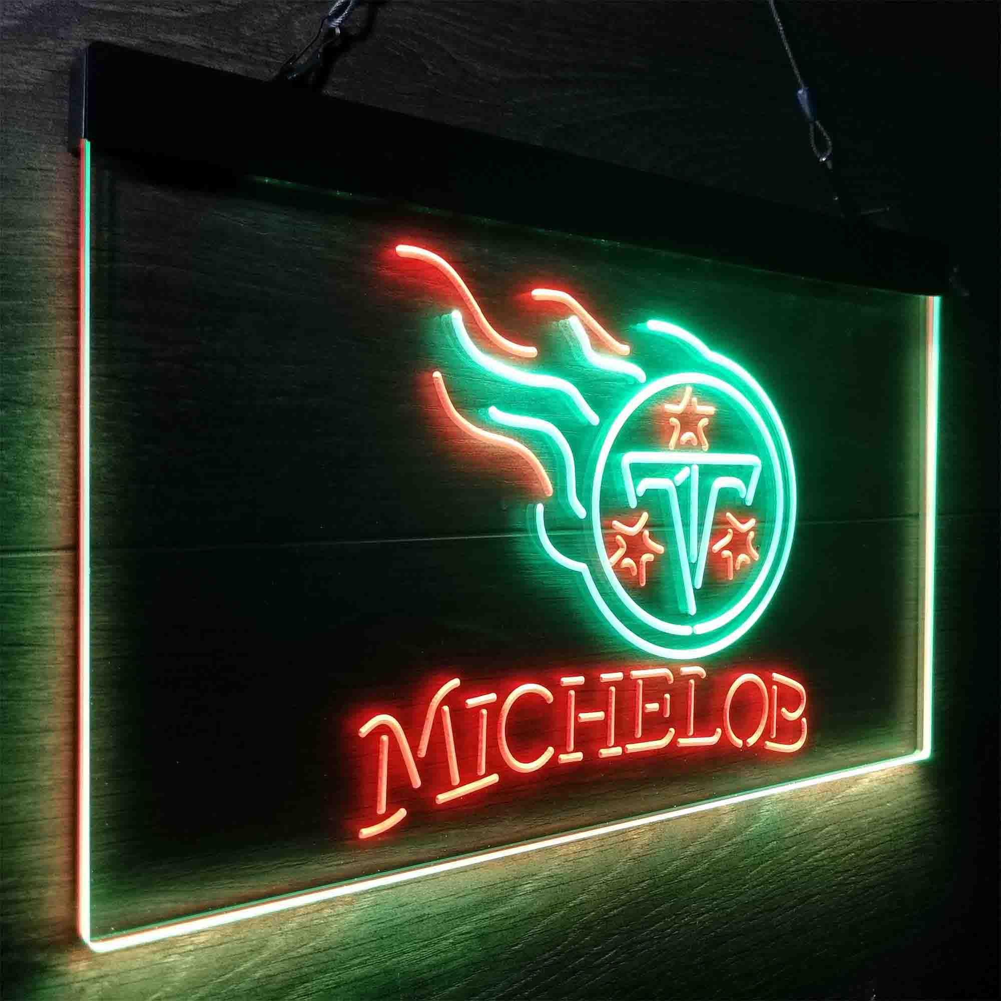 Michelob Bar Tennessee Titans Est. 1960 Neon-Like Led Light Sign