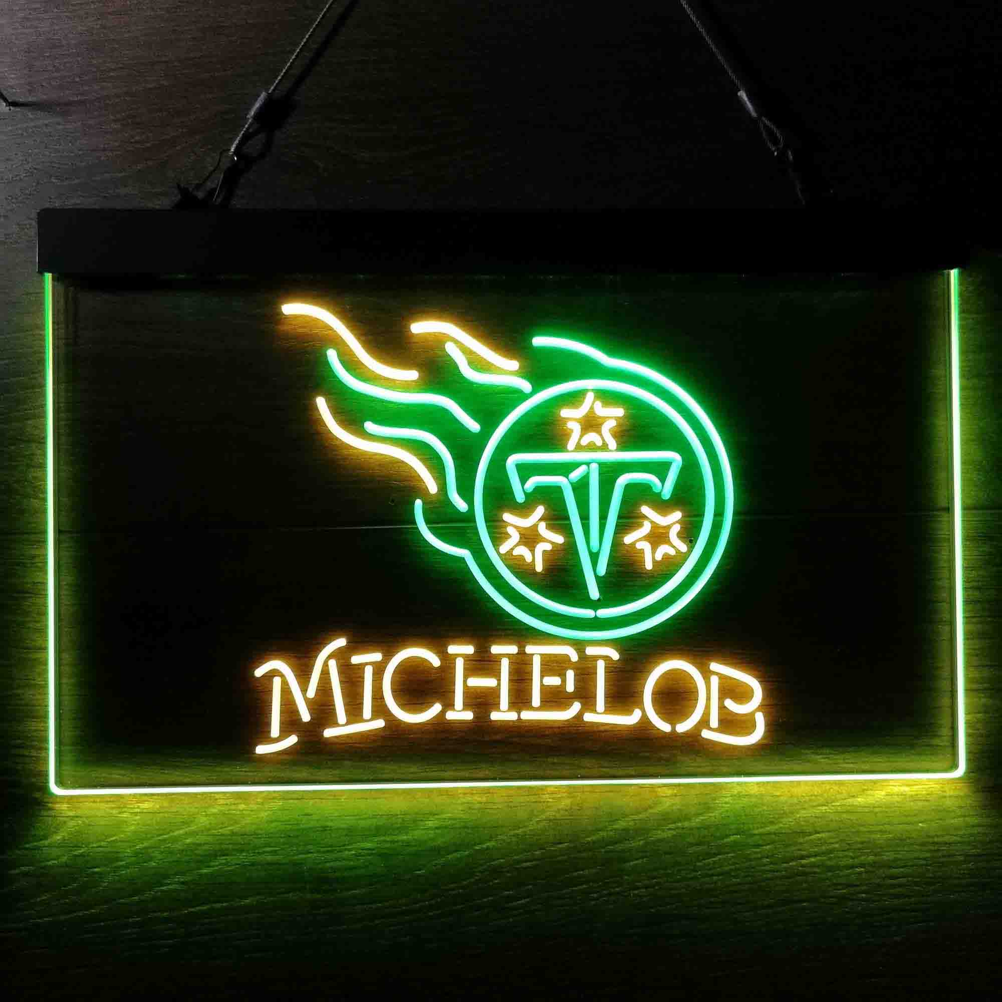 Michelob Bar Tennessee Titans Est. 1960 Neon-Like Led Light Sign