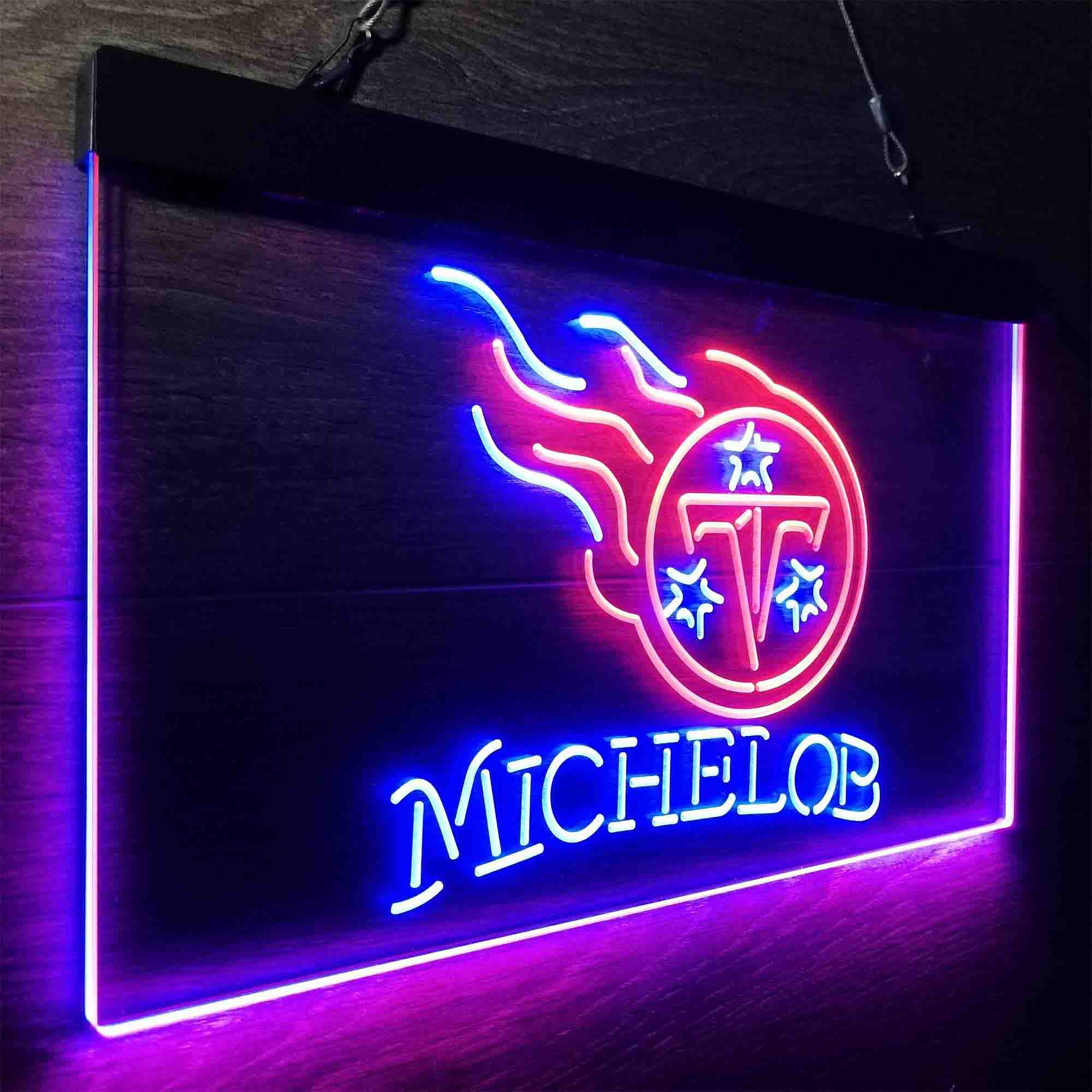 Michelob Bar Tennessee Titans Est. 1960 Neon-Like Led Light Sign