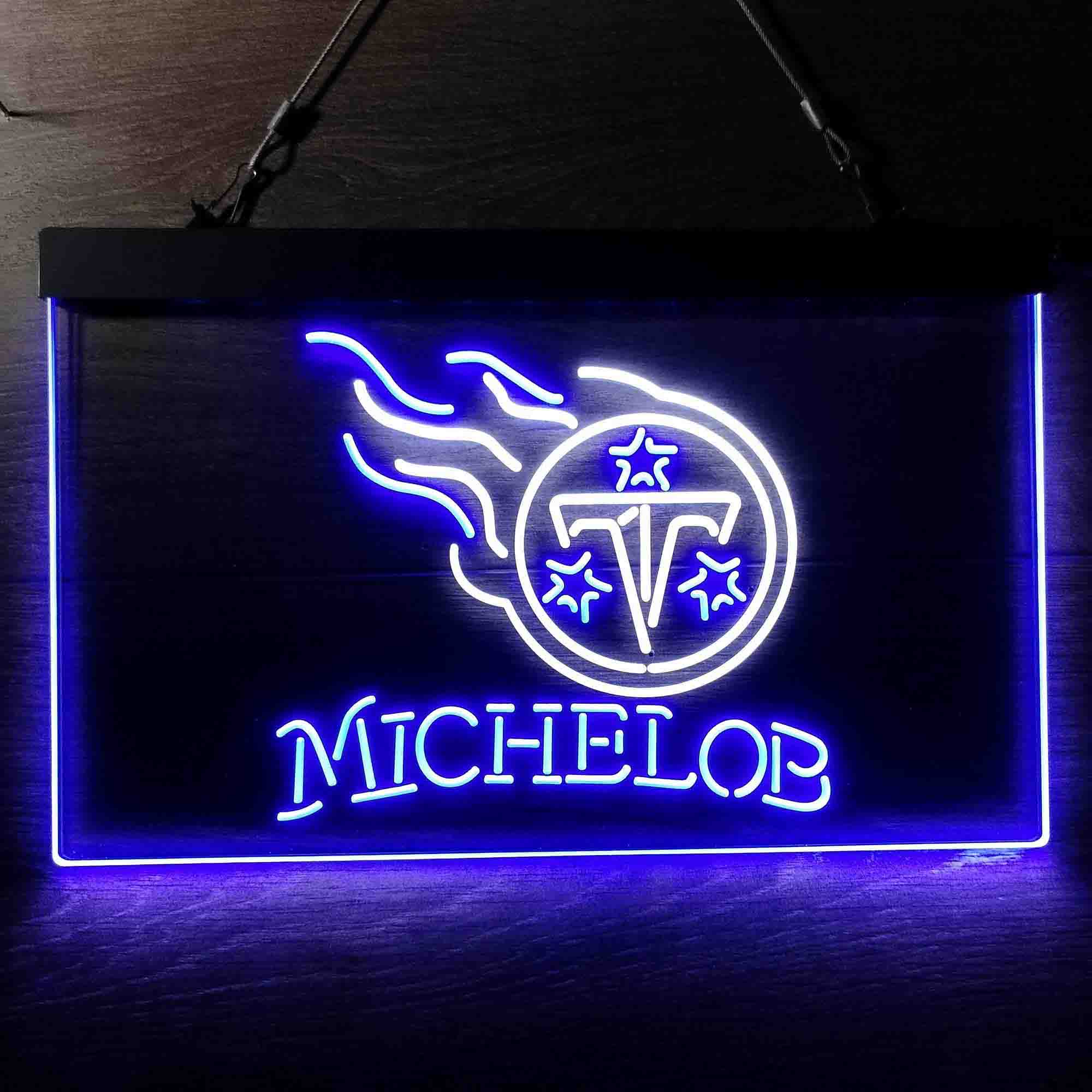 Michelob Bar Tennessee Titans Est. 1960 Neon-Like Led Light Sign