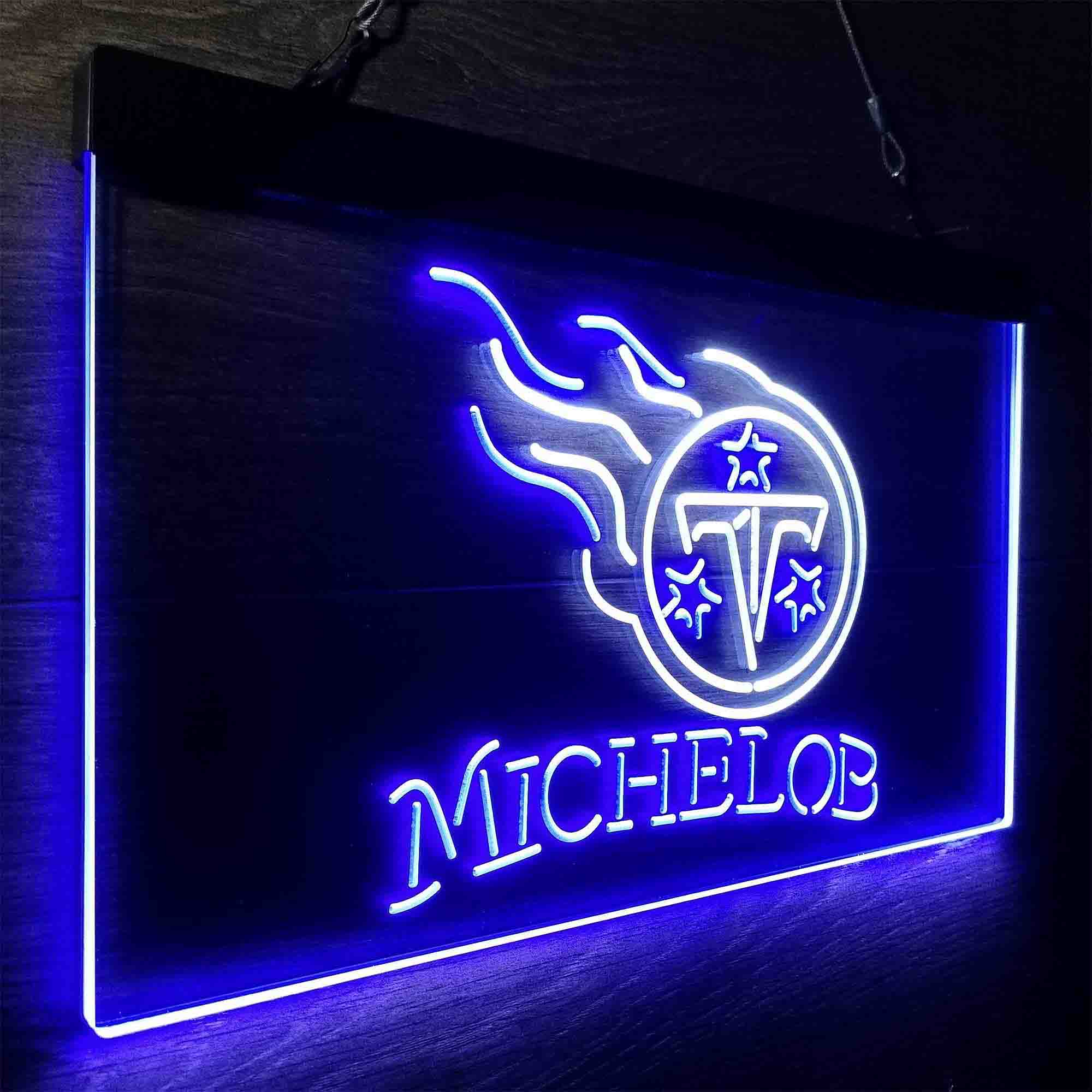 Michelob Bar Tennessee Titans Est. 1960 Neon-Like Led Light Sign