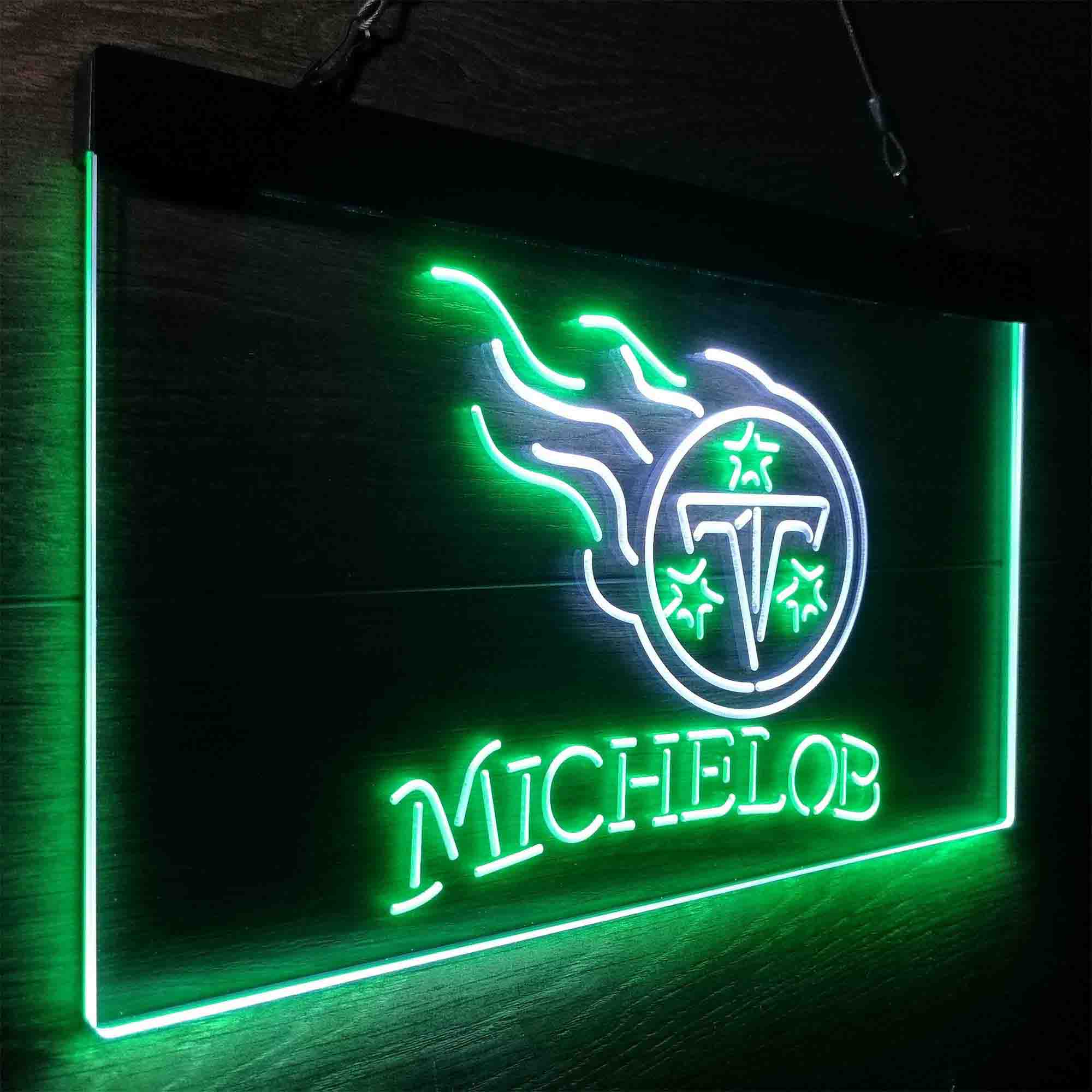 Michelob Bar Tennessee Titans Est. 1960 Neon-Like Led Light Sign