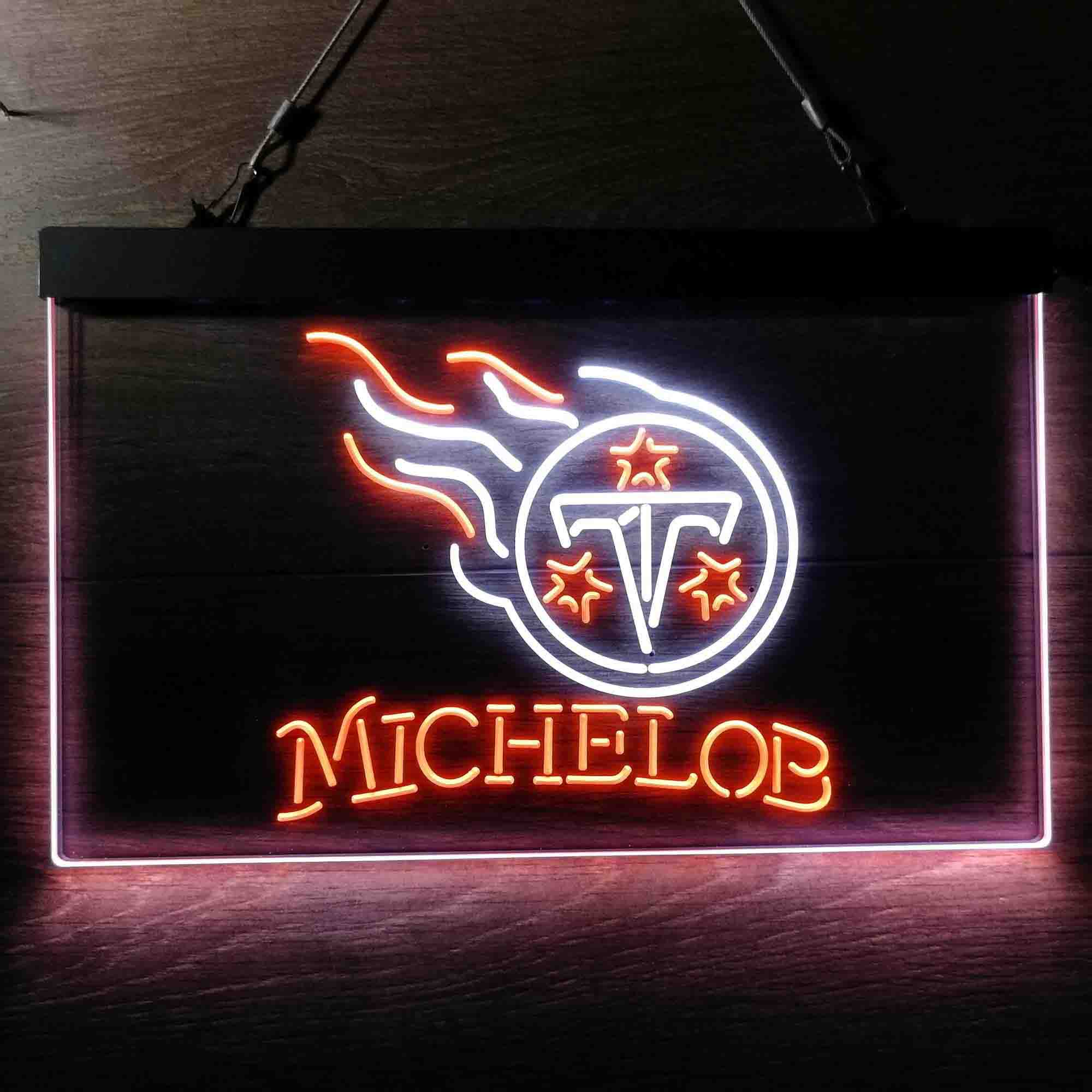 Michelob Bar Tennessee Titans Est. 1960 Neon-Like Led Light Sign