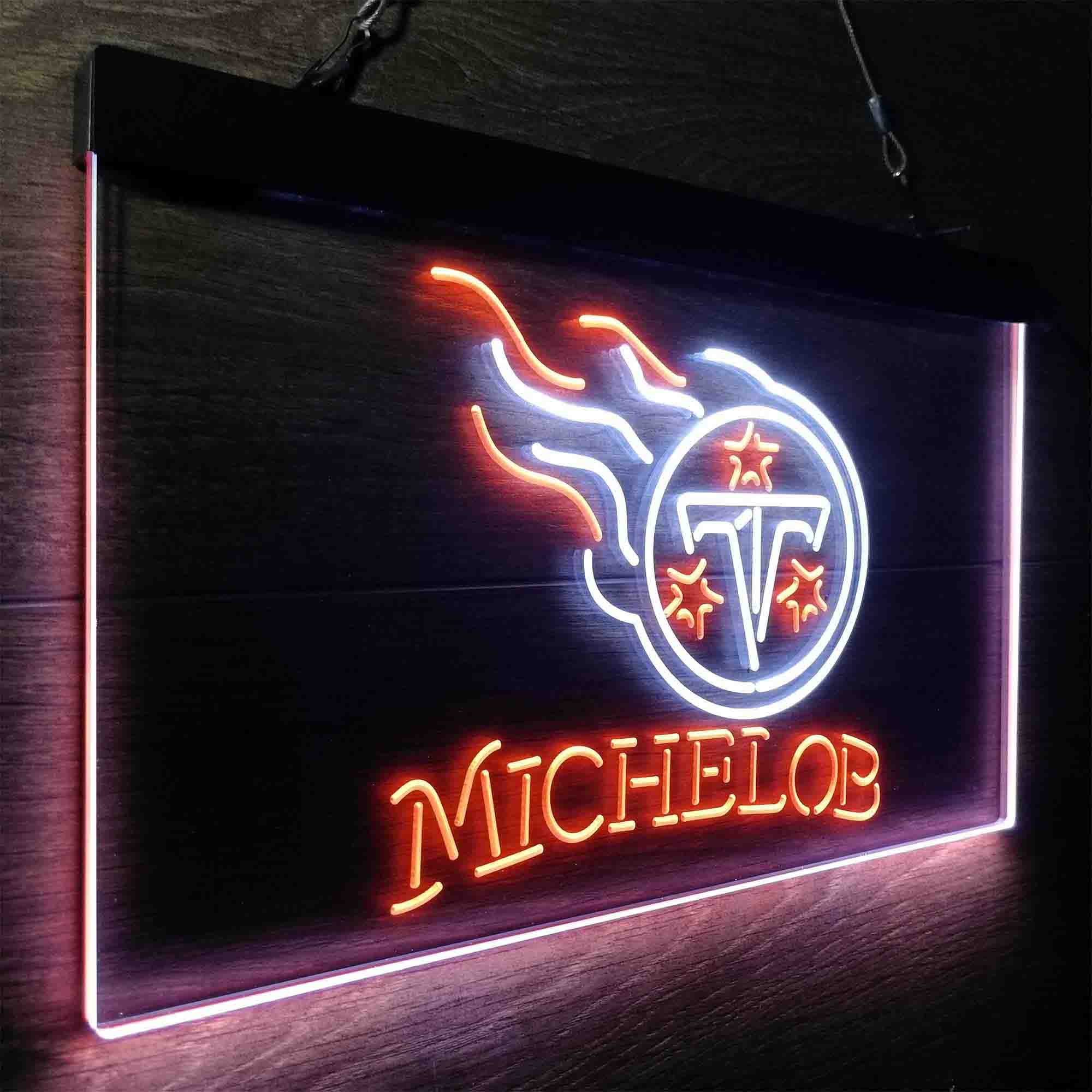 Michelob Bar Tennessee Titans Est. 1960 Neon-Like Led Light Sign