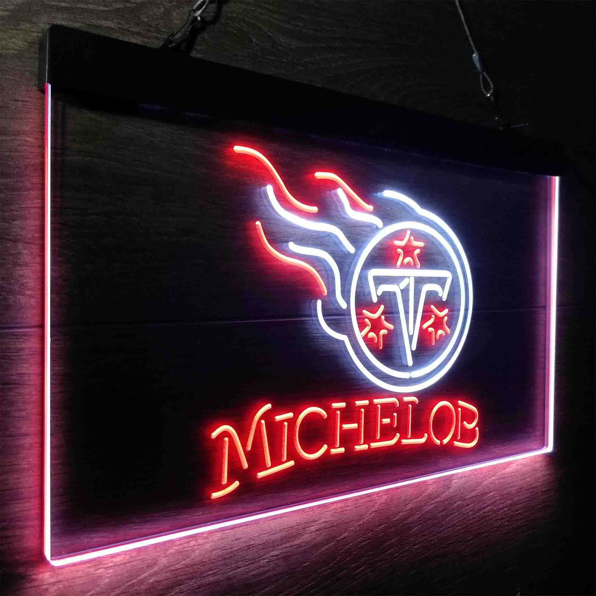 Michelob Bar Tennessee Titans Est. 1960 Neon-Like Led Light Sign