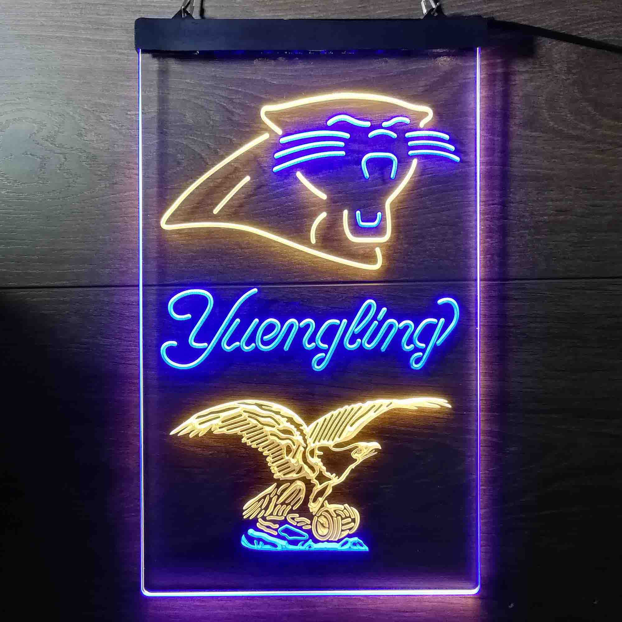 Yuengling Bar Carolina Panthers Est. 1995 Neon-Like Led Light Sign