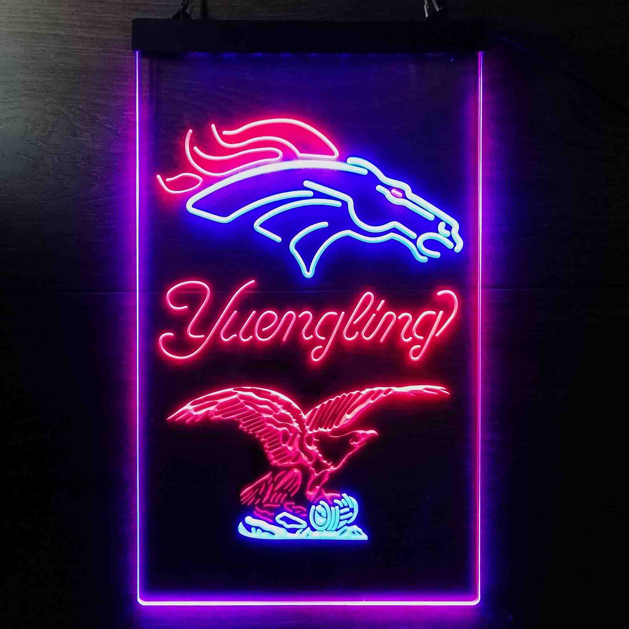 Yuengling Bar Denver Broncos Est. 1960 Neon-Like Led Light Sign