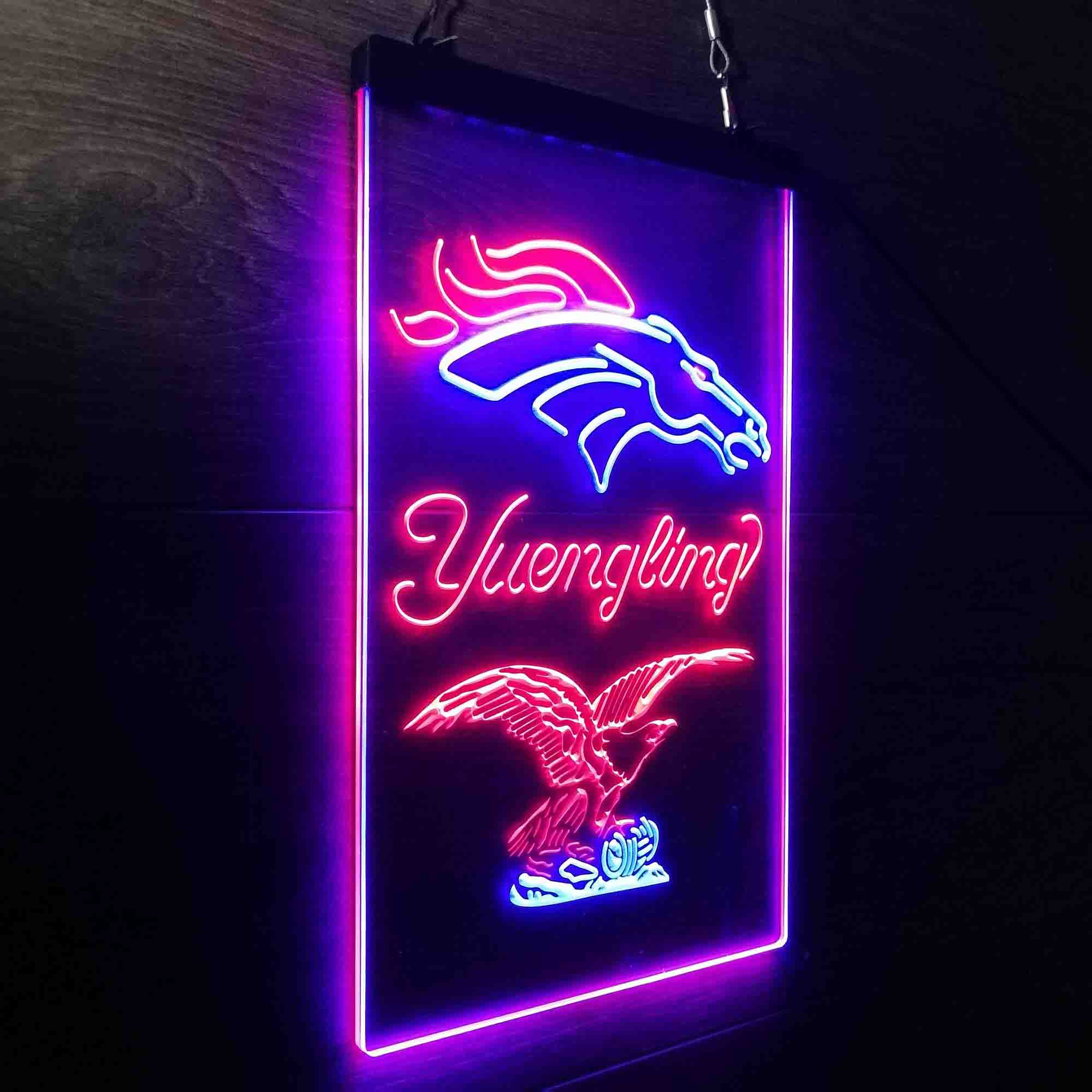 Yuengling Bar Denver Broncos Est. 1960 Neon-Like Led Light Sign