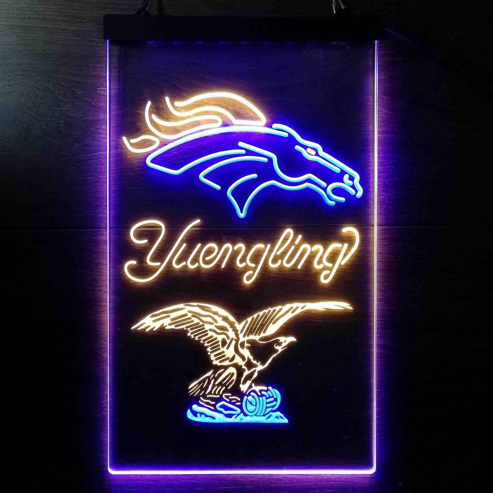 Yuengling Bar Denver Broncos Est. 1960 Neon-Like Led Light Sign