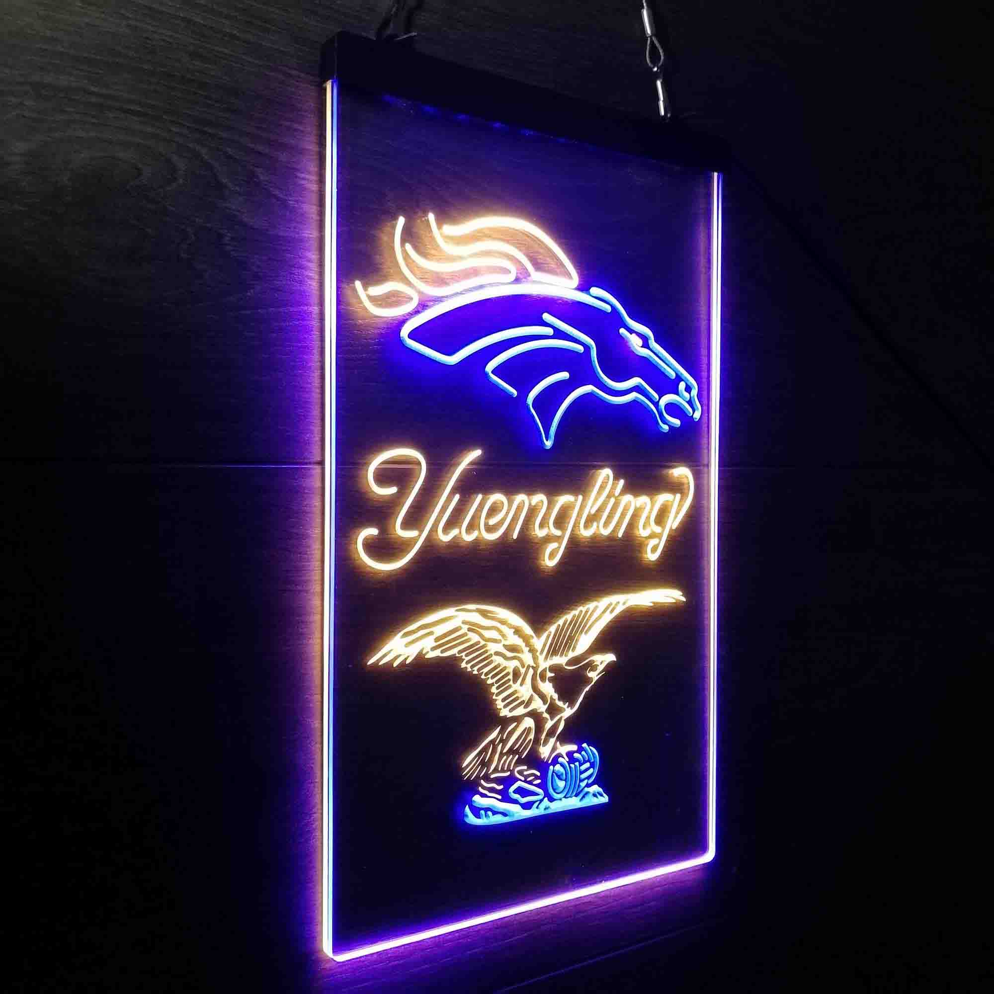 Yuengling Bar Denver Broncos Est. 1960 Neon-Like Led Light Sign