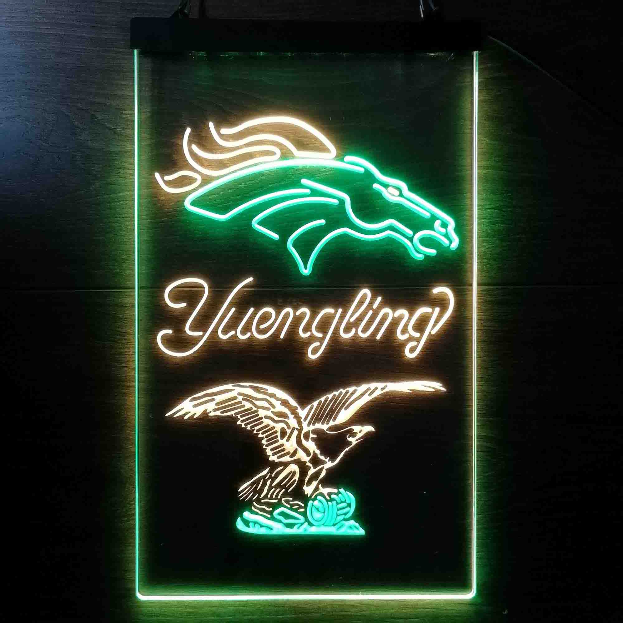 Yuengling Bar Denver Broncos Est. 1960 Neon-Like Led Light Sign