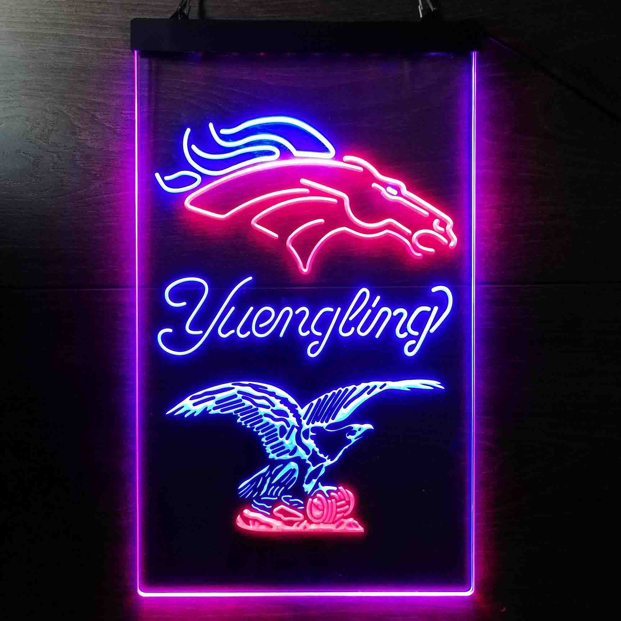 Yuengling Bar Denver Broncos Est. 1960 Neon-Like Led Light Sign