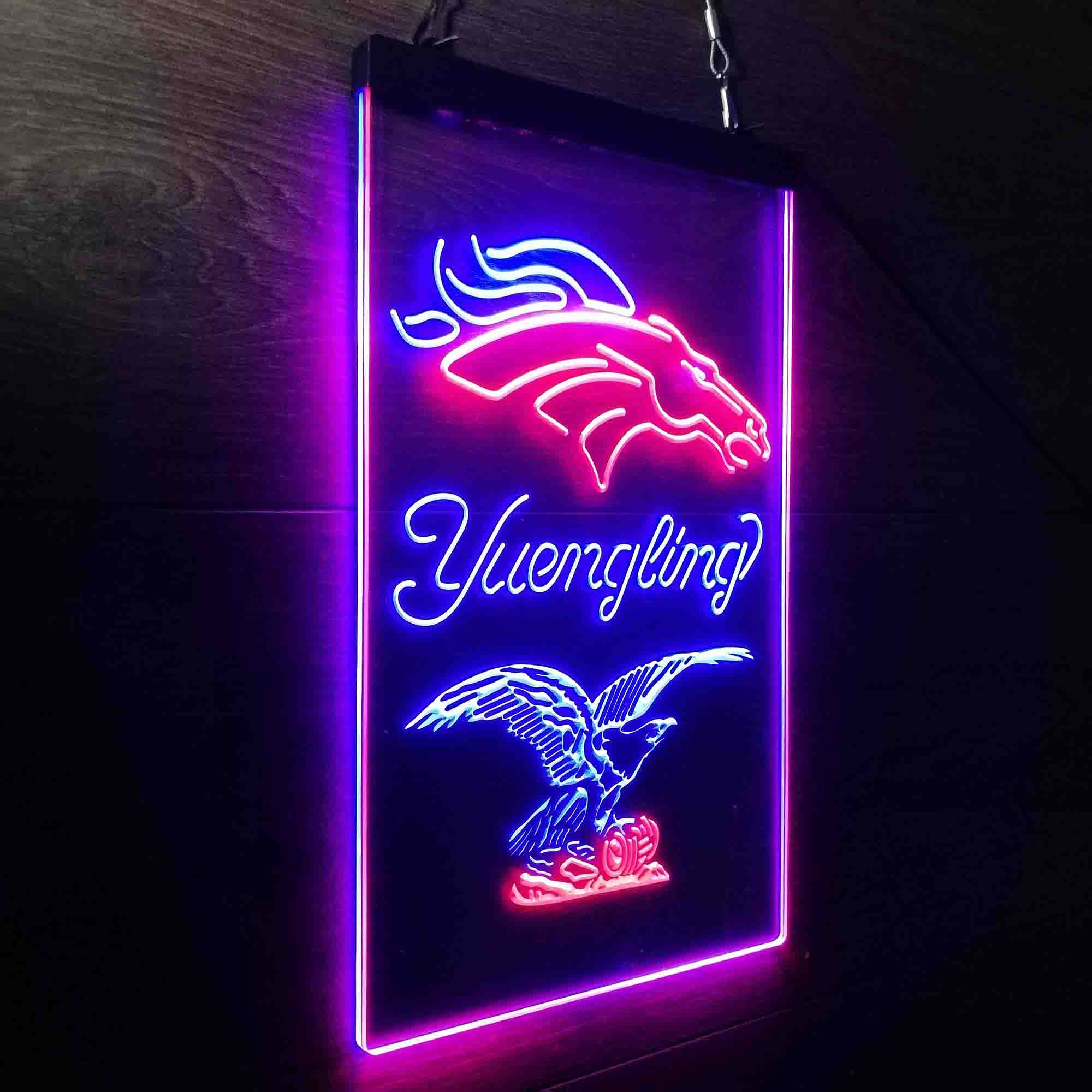 Yuengling Bar Denver Broncos Est. 1960 Neon-Like Led Light Sign