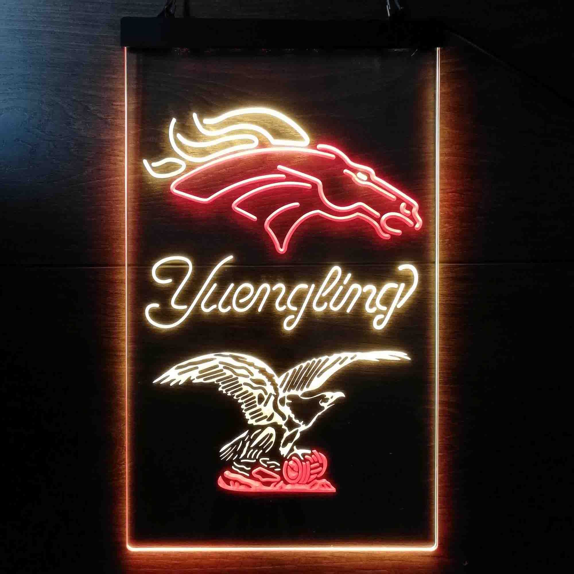 Yuengling Bar Denver Broncos Est. 1960 Neon-Like Led Light Sign