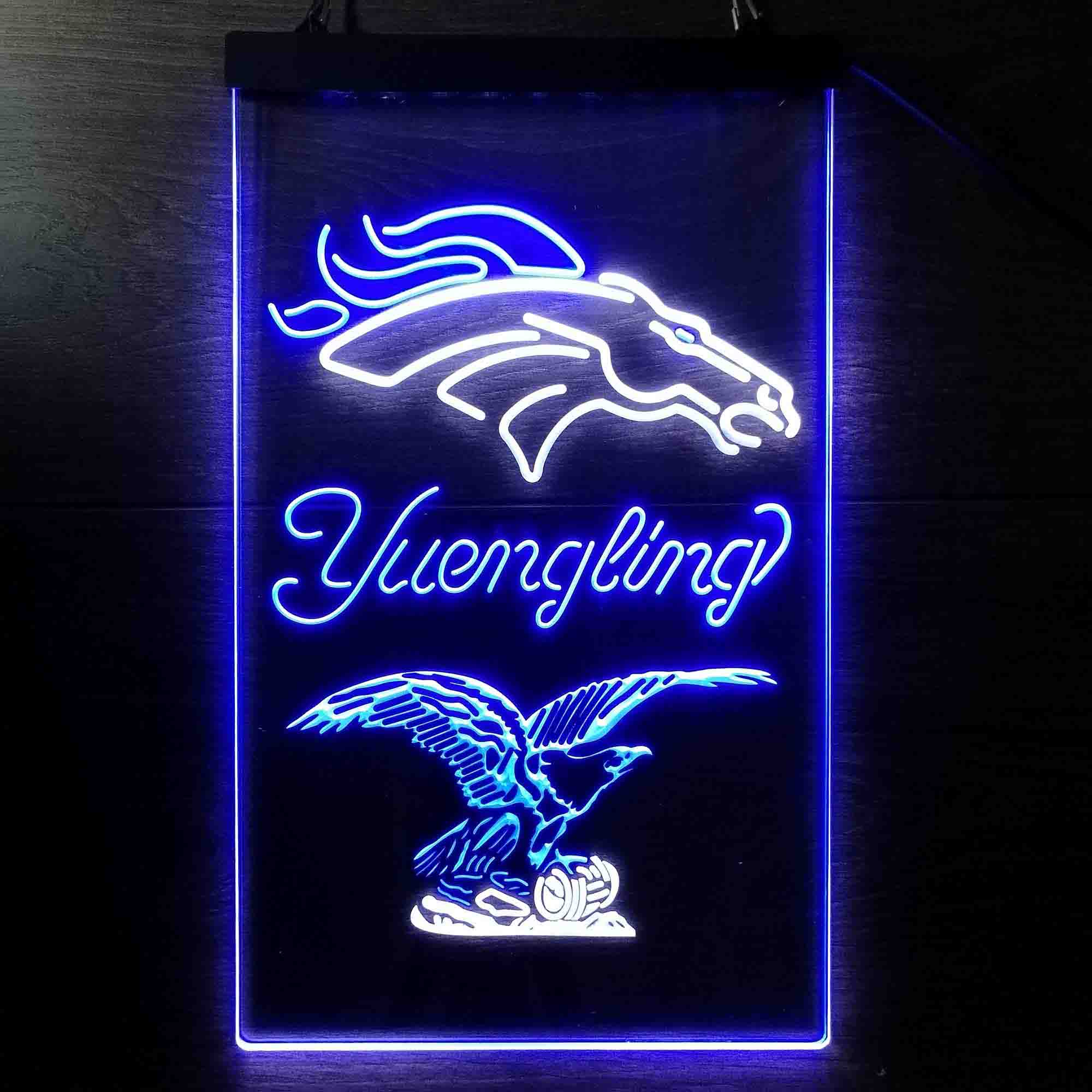 Yuengling Bar Denver Broncos Est. 1960 Neon-Like Led Light Sign