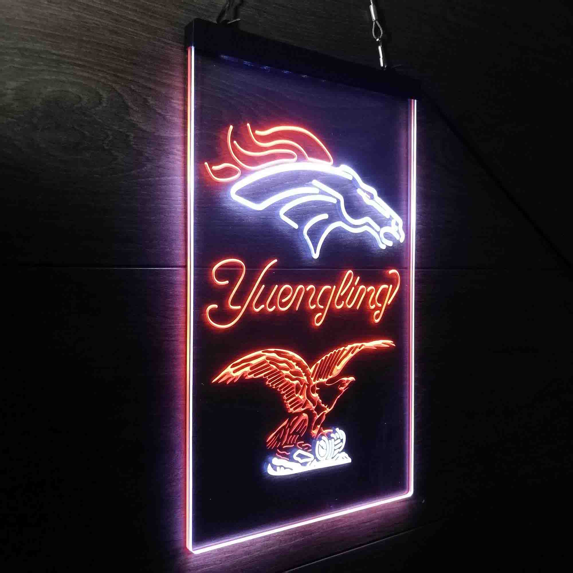 Yuengling Bar Denver Broncos Est. 1960 Neon-Like Led Light Sign