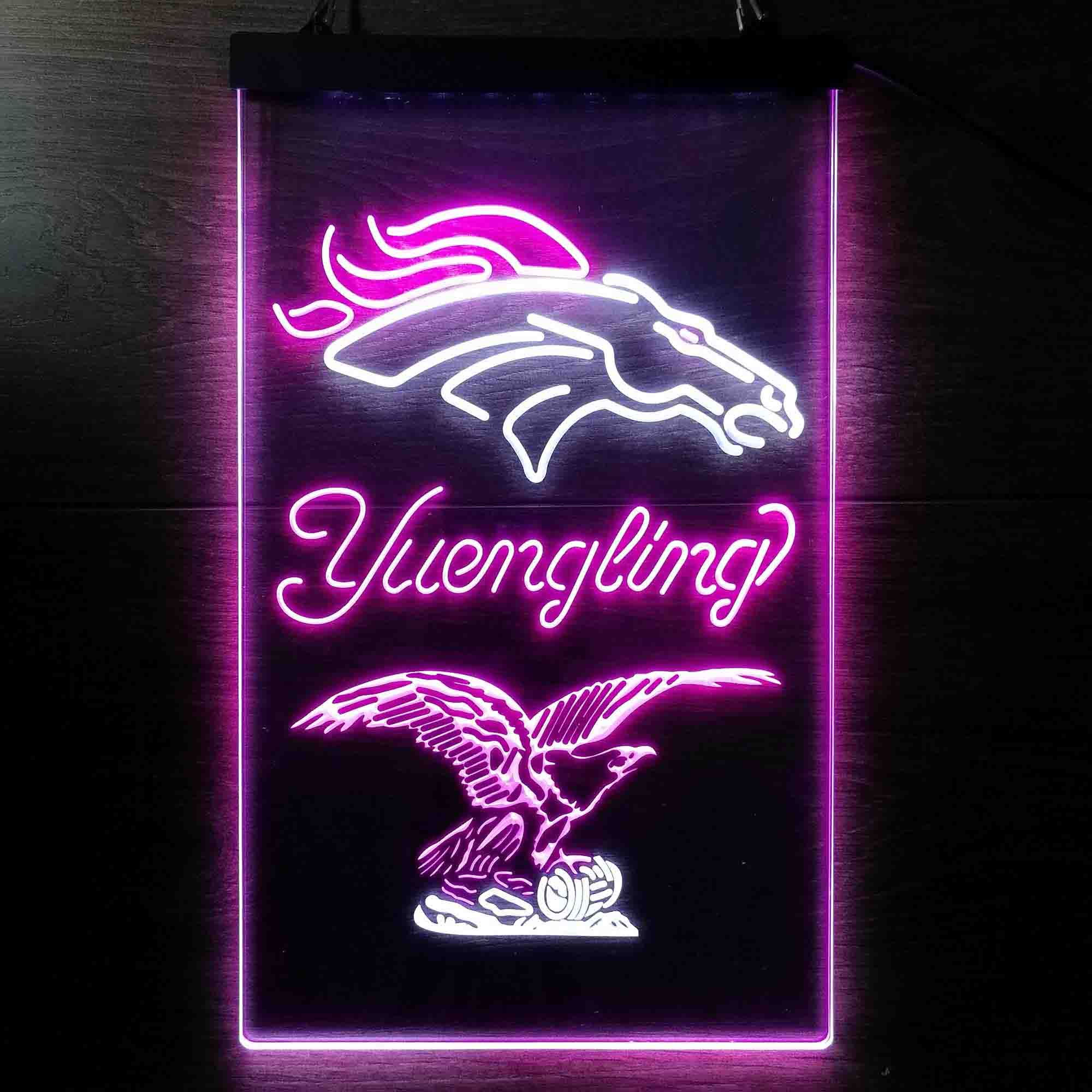 Yuengling Bar Denver Broncos Est. 1960 Neon-Like Led Light Sign